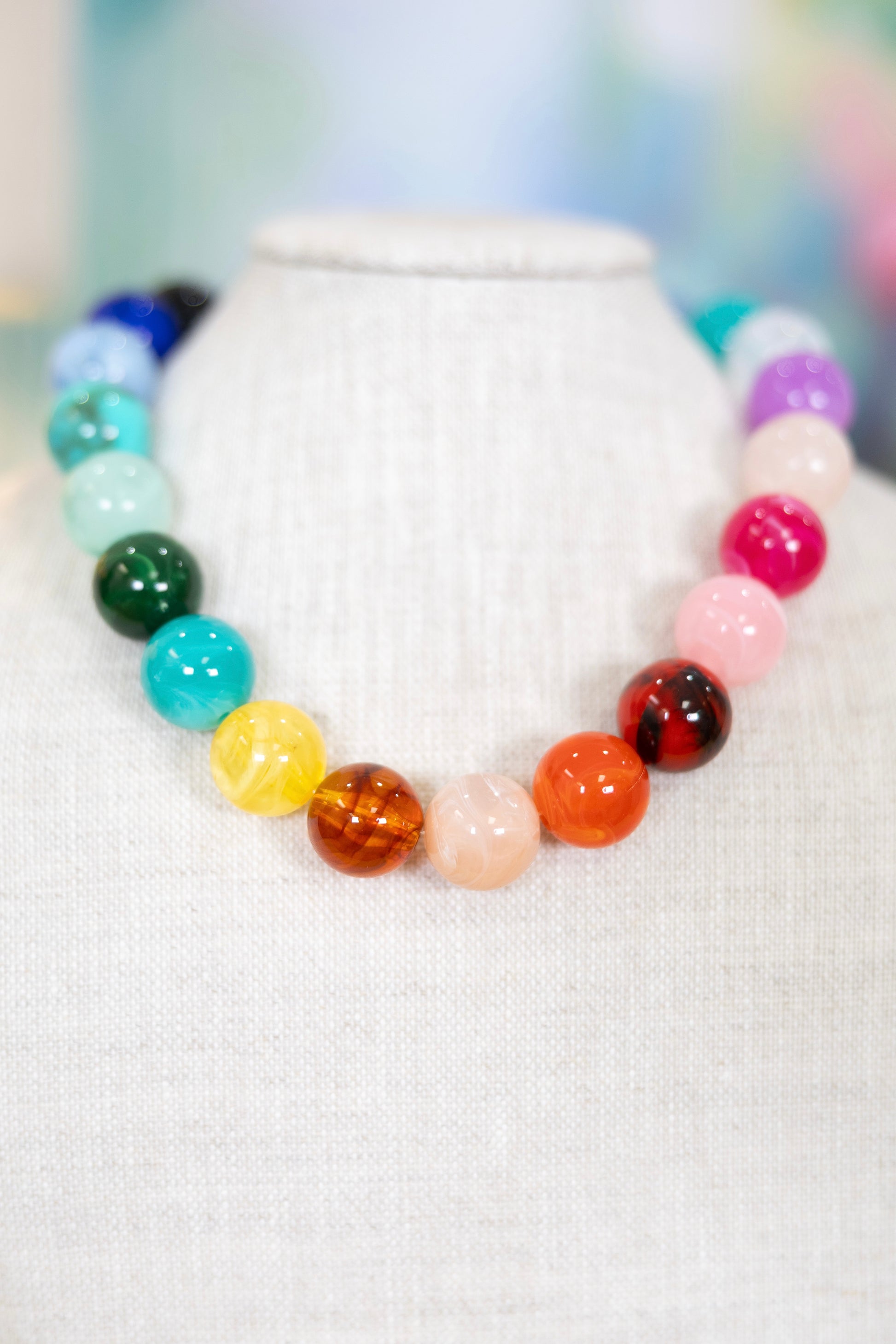 Sweet Tart Beaded Necklace-Necklaces-Hart Designs-The Village Shoppe, Women’s Fashion Boutique, Shop Online and In Store - Located in Muscle Shoals, AL.