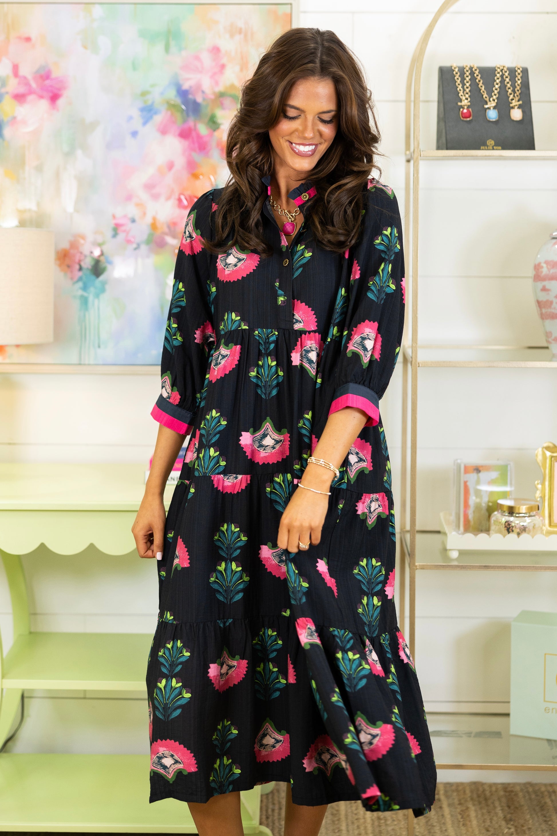 The Isabelle Midi Dress-Midi Dress-Umgee-The Village Shoppe, Women’s Fashion Boutique, Shop Online and In Store - Located in Muscle Shoals, AL.