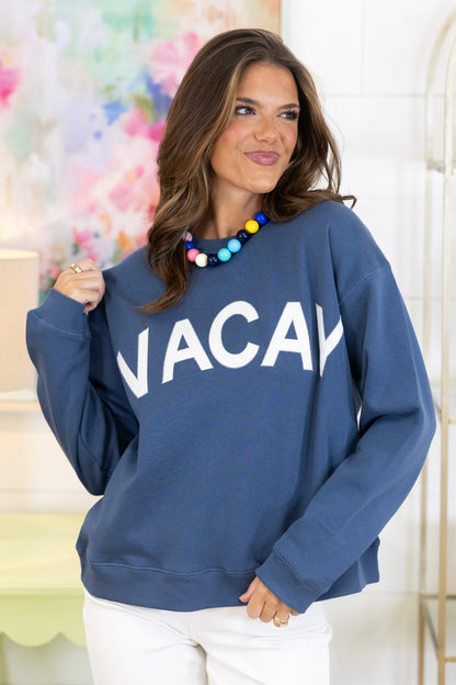 On Vacay Sweatshirt-Sweatshirt-Wishlist-The Village Shoppe, Women’s Fashion Boutique, Shop Online and In Store - Located in Muscle Shoals, AL.