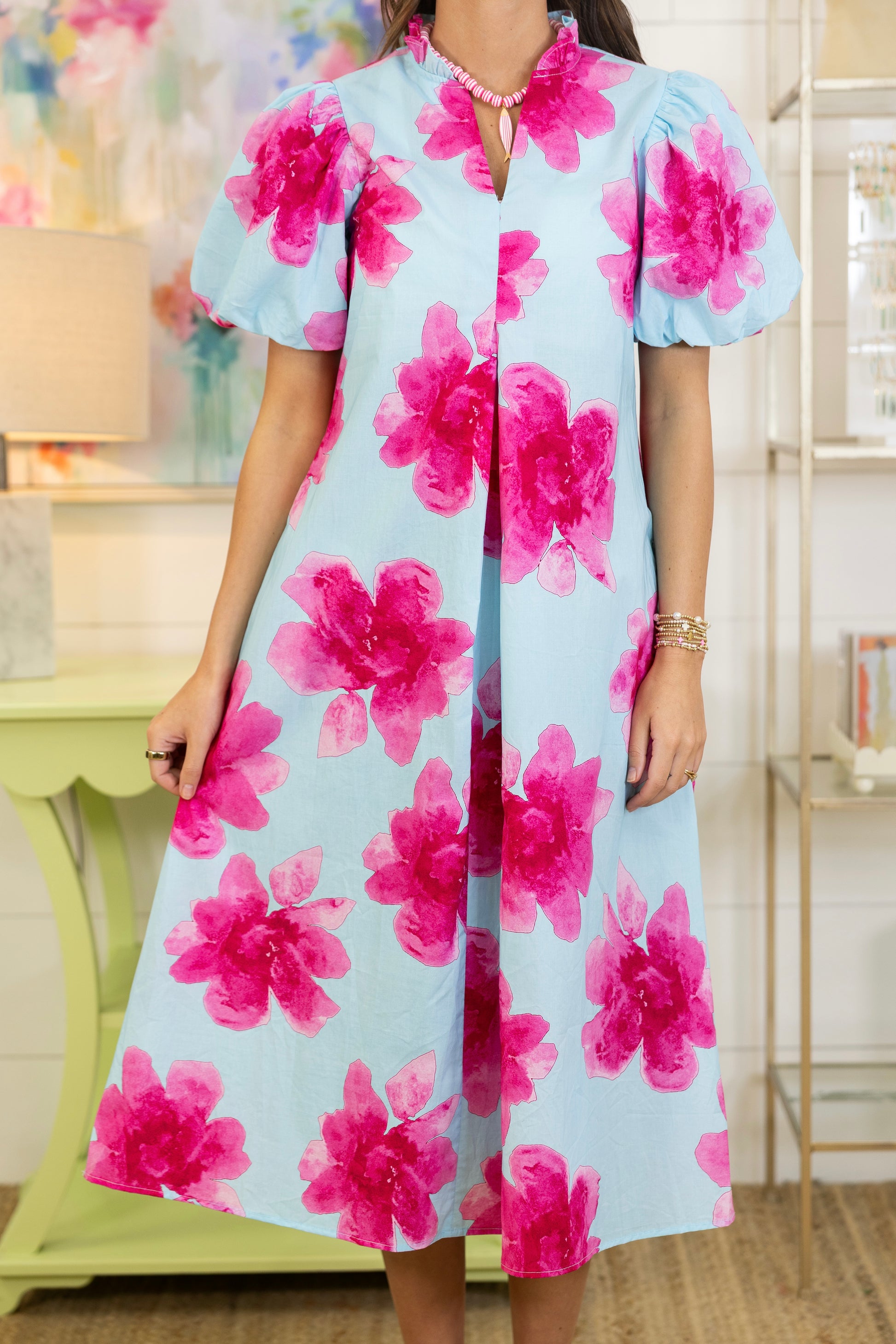 Saint Tropez Garden Dress-Midi Dress-Glam-The Village Shoppe, Women’s Fashion Boutique, Shop Online and In Store - Located in Muscle Shoals, AL.