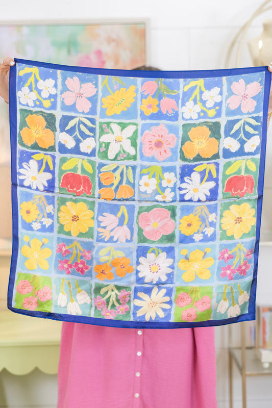Garden Grid Scarf-Scarf-Hart Designs-The Village Shoppe, Women’s Fashion Boutique, Shop Online and In Store - Located in Muscle Shoals, AL.