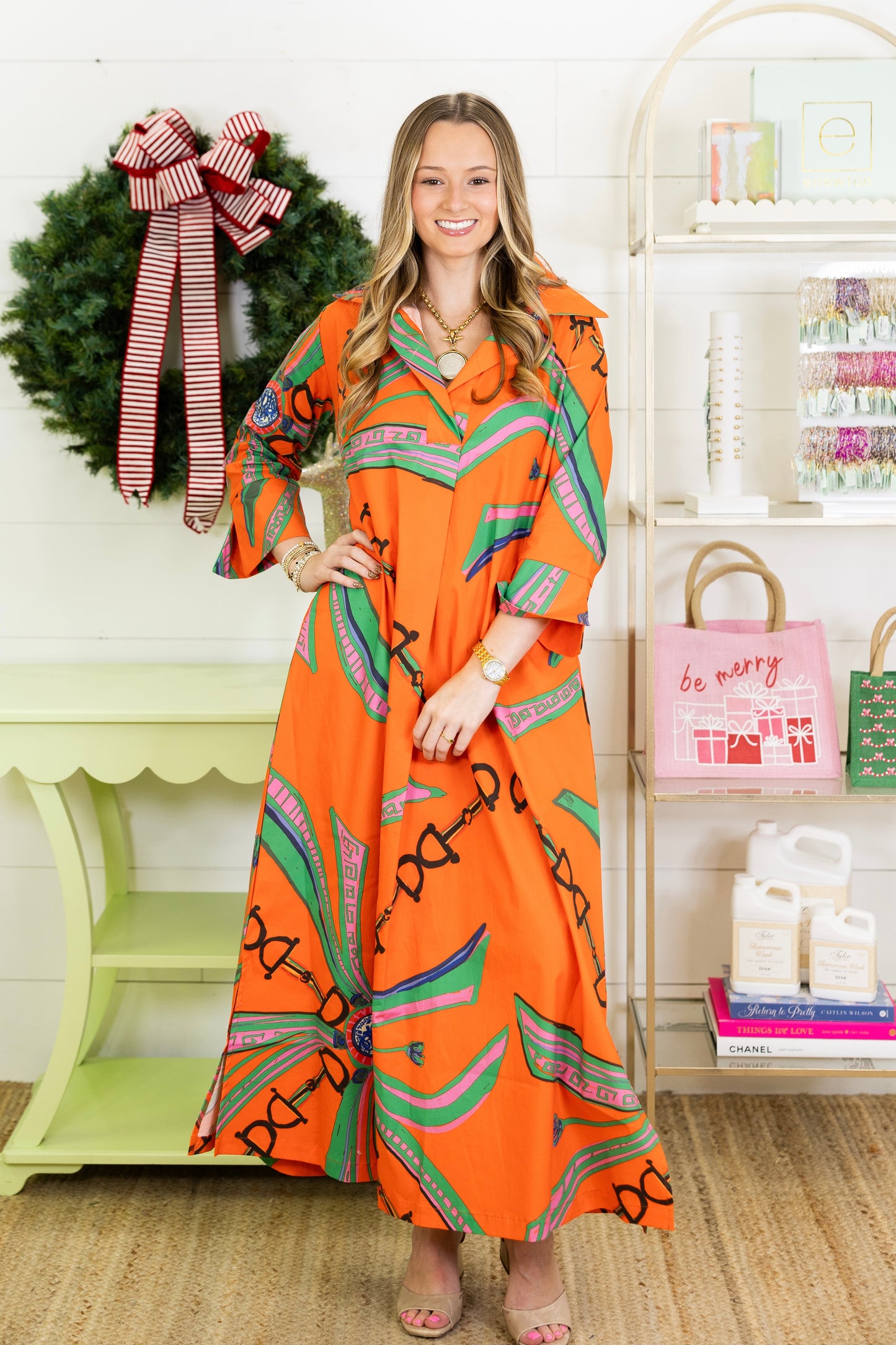 Estate Orange© Shirt Dress Long | House of MBR-Maxi Dress-House of MBR-The Village Shoppe, Women’s Fashion Boutique, Shop Online and In Store - Located in Muscle Shoals, AL.