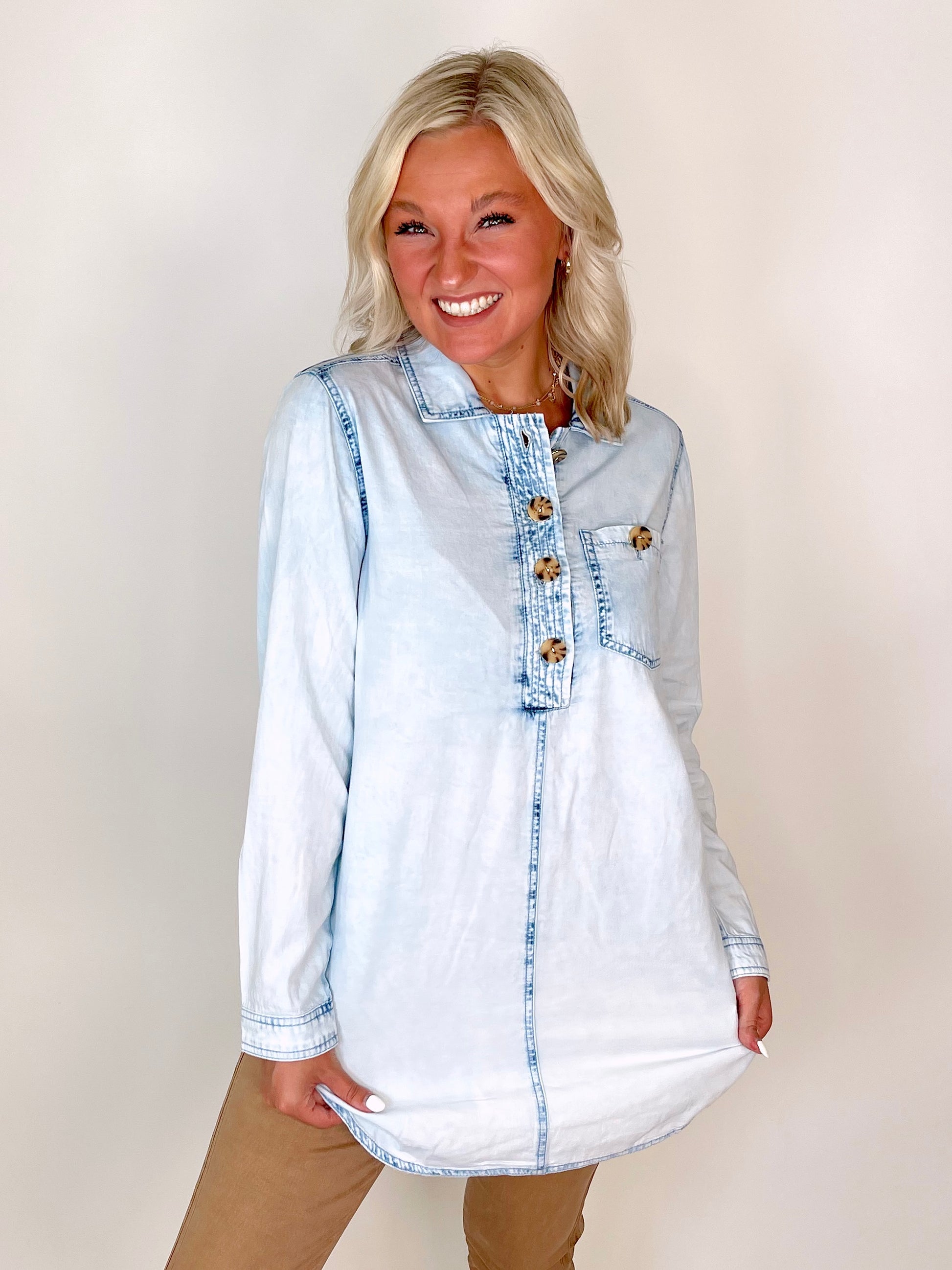 The Delilah Button Down | Tribal-Button-Ups-Tribal-The Village Shoppe, Women’s Fashion Boutique, Shop Online and In Store - Located in Muscle Shoals, AL.