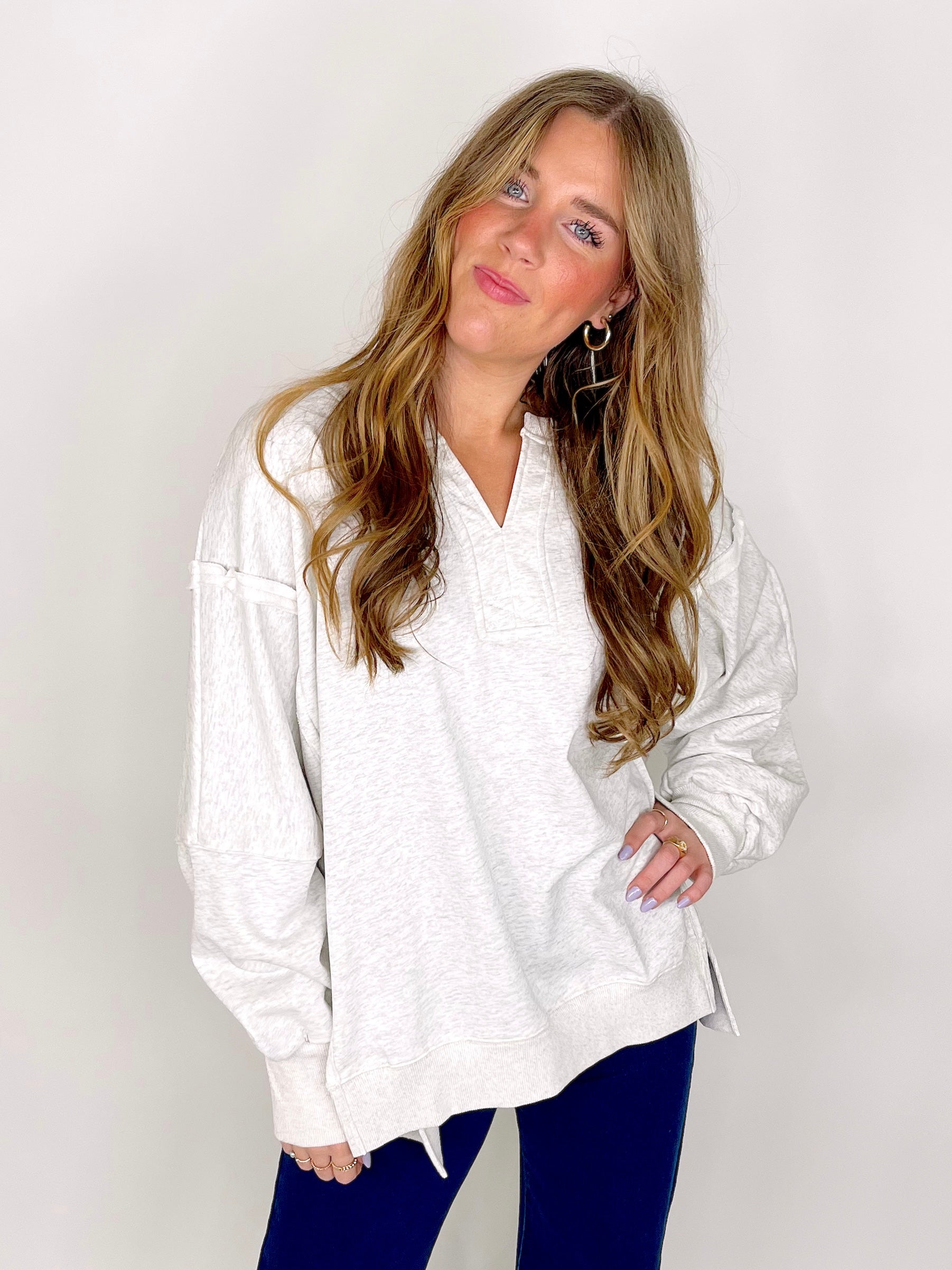 The Reagan Sweatshirt-Sweatshirt-First Love-The Village Shoppe, Women’s Fashion Boutique, Shop Online and In Store - Located in Muscle Shoals, AL.