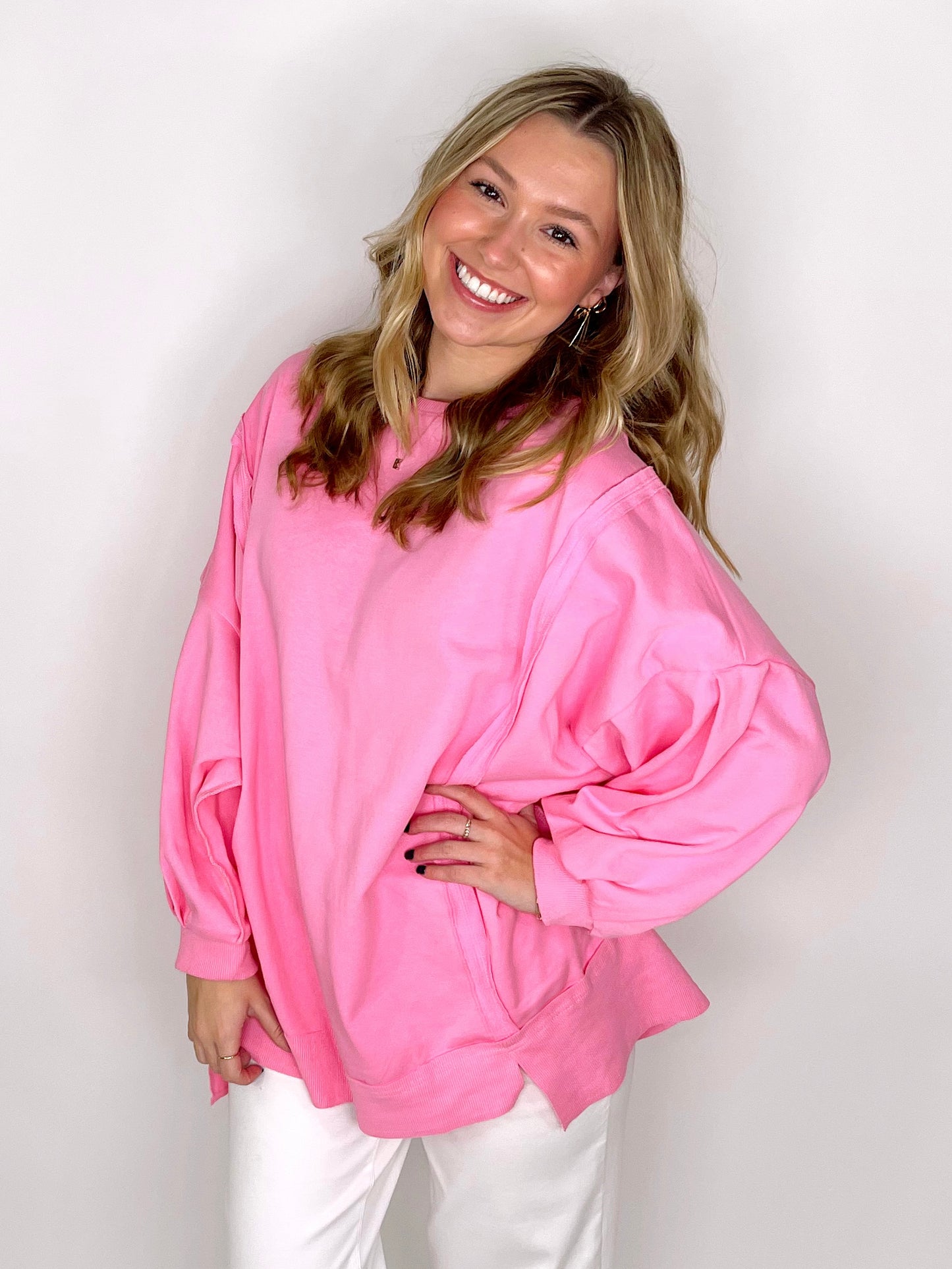The Charlie Sweatshirt-Pullover-The Village Shoppe-The Village Shoppe, Women’s Fashion Boutique, Shop Online and In Store - Located in Muscle Shoals, AL.