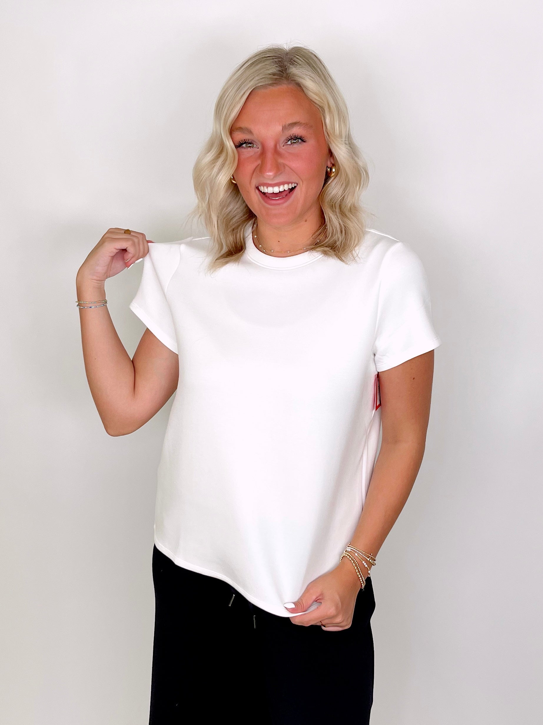 Spanx AirEssentials Cap Sleeve Top-Short Sleeves-Spanx-The Village Shoppe, Women’s Fashion Boutique, Shop Online and In Store - Located in Muscle Shoals, AL.