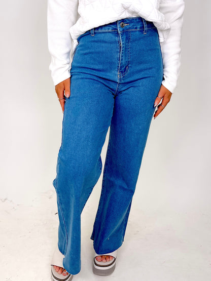 The Denise Wide Leg Denim-Wide Leg-Anniewear-The Village Shoppe, Women’s Fashion Boutique, Shop Online and In Store - Located in Muscle Shoals, AL.