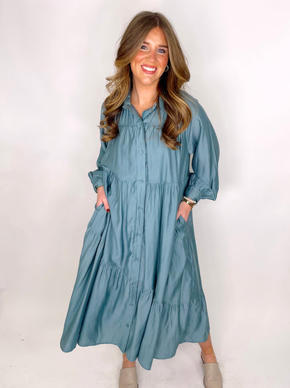 The Cassidy Midi Dress-Midi Dress-&merci-The Village Shoppe, Women’s Fashion Boutique, Shop Online and In Store - Located in Muscle Shoals, AL.