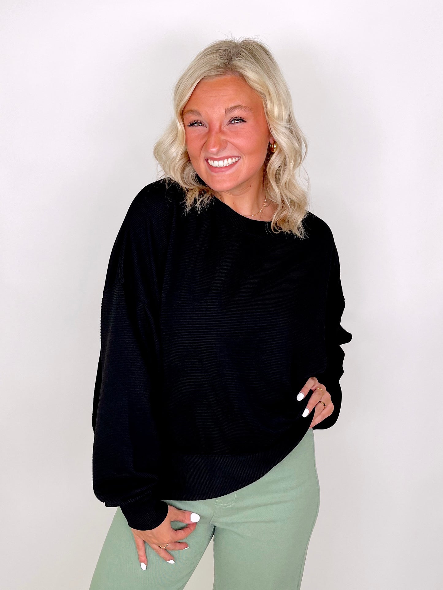 The Julie Pullover-Long Sleeves-Miou Muse-The Village Shoppe, Women’s Fashion Boutique, Shop Online and In Store - Located in Muscle Shoals, AL.