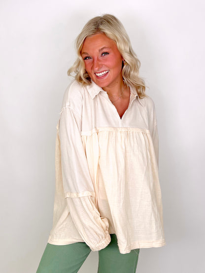 The Hilary Top-Long Sleeves-Fantastic Fawn-The Village Shoppe, Women’s Fashion Boutique, Shop Online and In Store - Located in Muscle Shoals, AL.