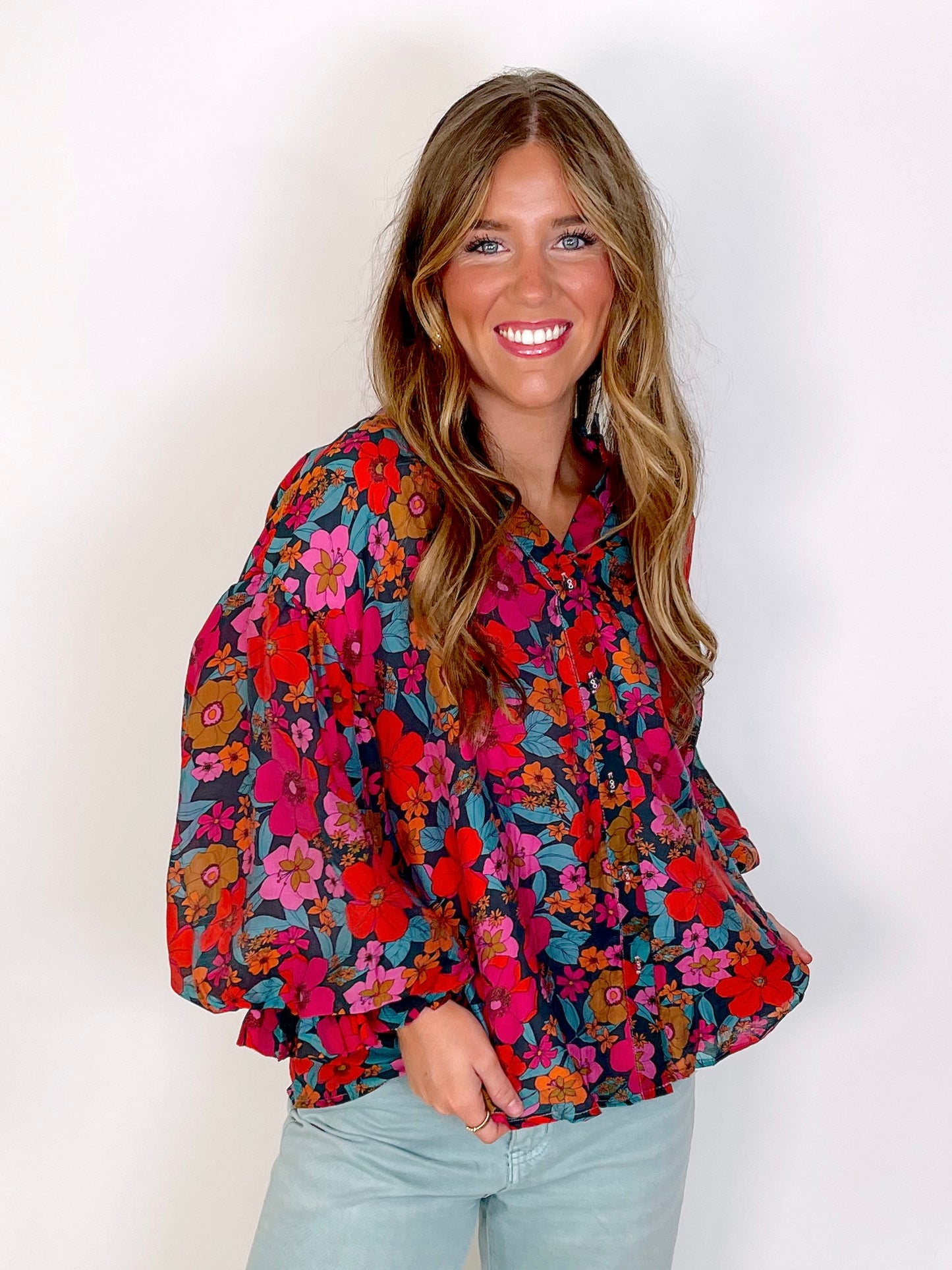 The Claudia Blouse-Blouse-Fate-The Village Shoppe, Women’s Fashion Boutique, Shop Online and In Store - Located in Muscle Shoals, AL.