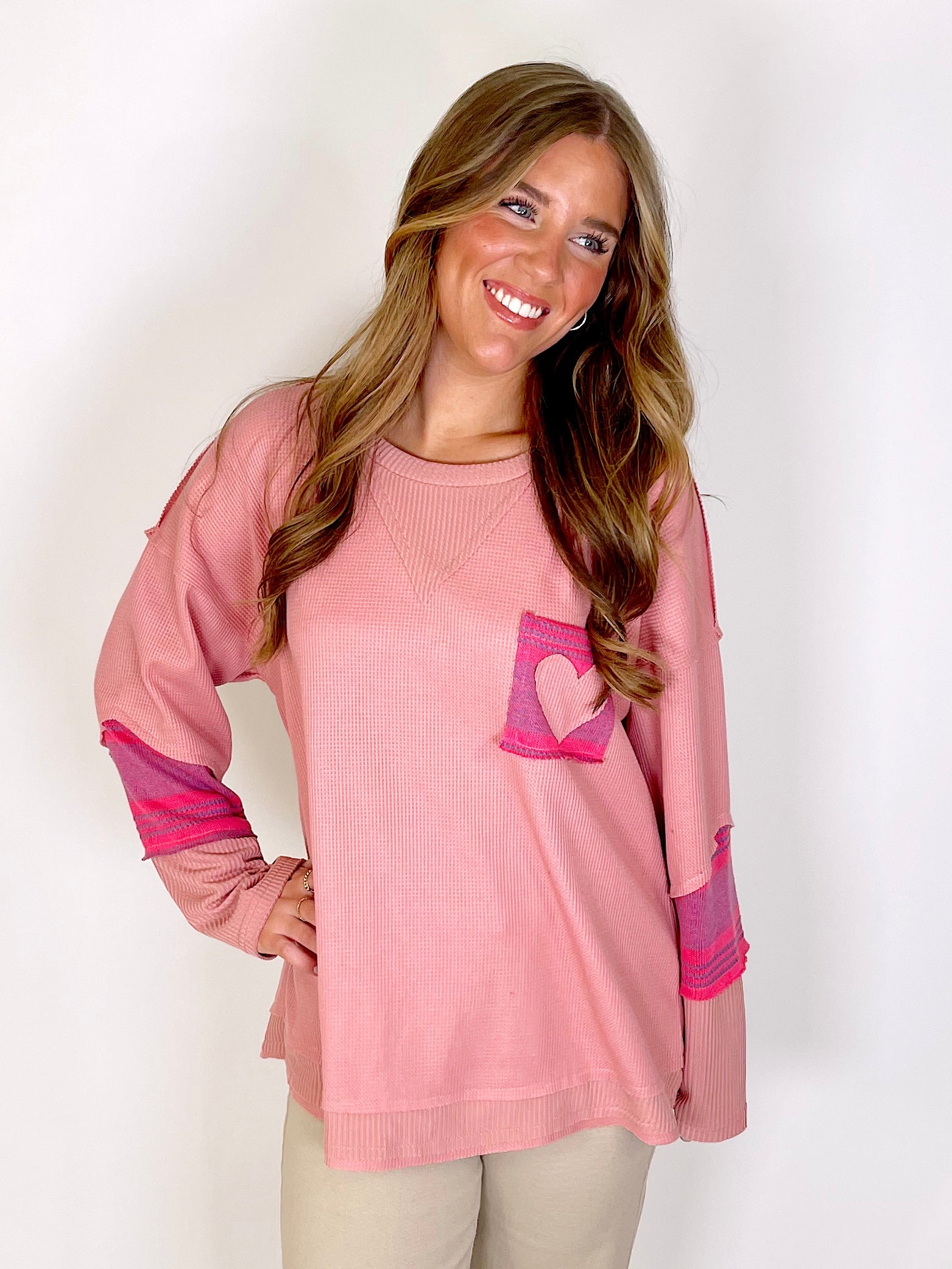 The Bradyn Top-Long Sleeves-Pol-The Village Shoppe, Women’s Fashion Boutique, Shop Online and In Store - Located in Muscle Shoals, AL.