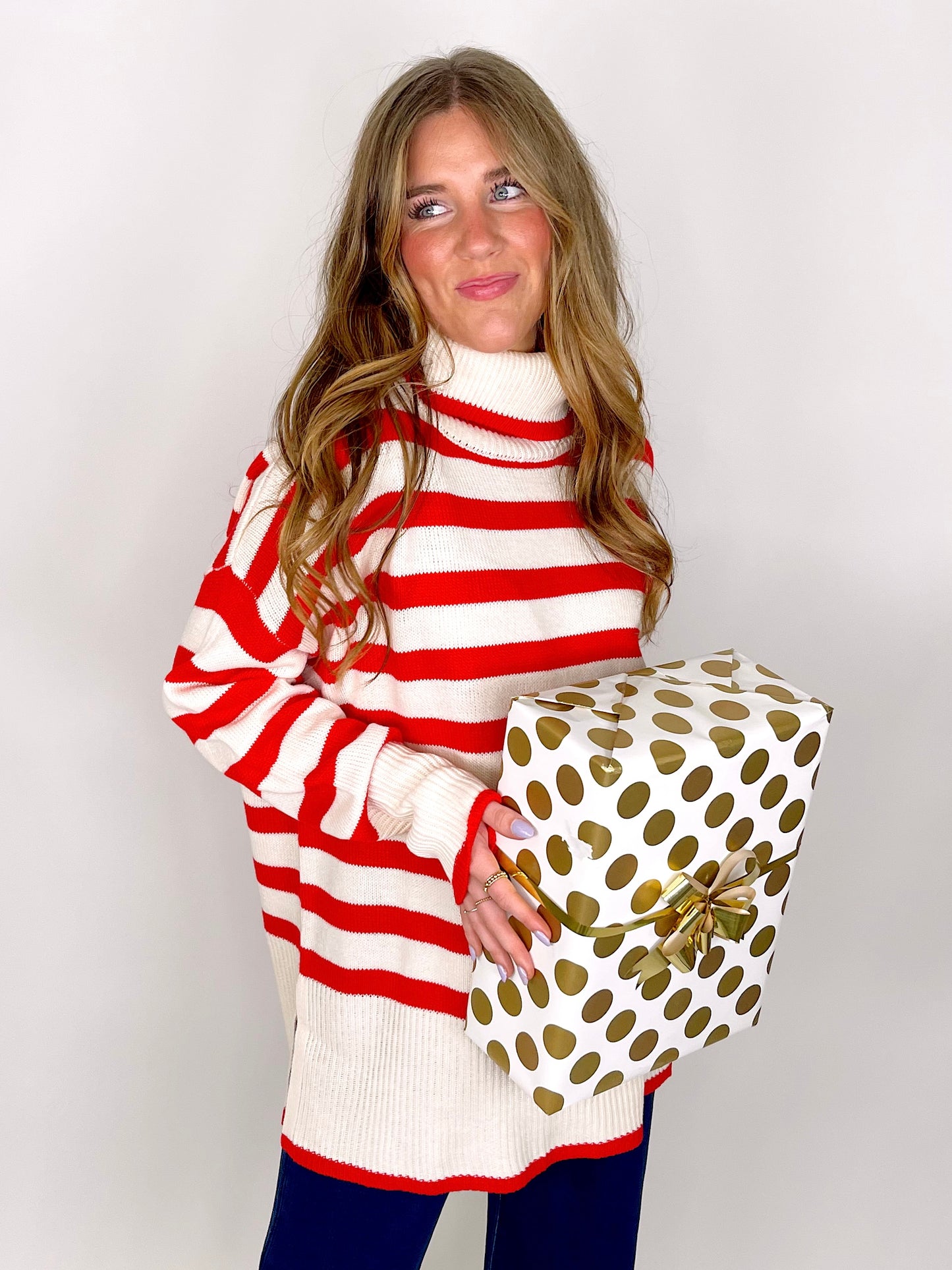 Up on the Housetop Sweater-Turtleneck-First Love-The Village Shoppe, Women’s Fashion Boutique, Shop Online and In Store - Located in Muscle Shoals, AL.