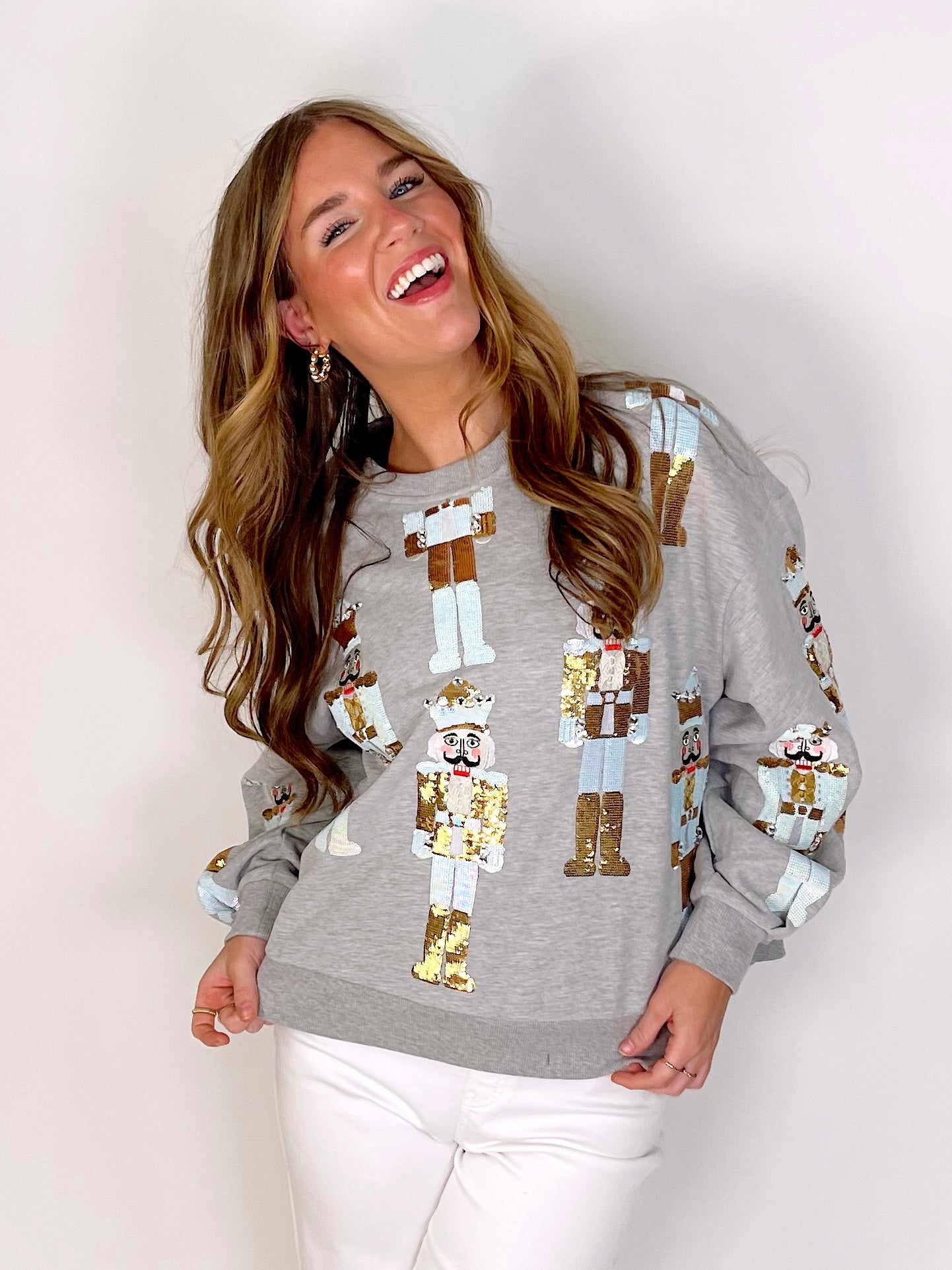 Queen of Nutcrackers Sweatshirt | Queen of Sparkles-Sweatshirt-Queen of Sparkles-The Village Shoppe, Women’s Fashion Boutique, Shop Online and In Store - Located in Muscle Shoals, AL.