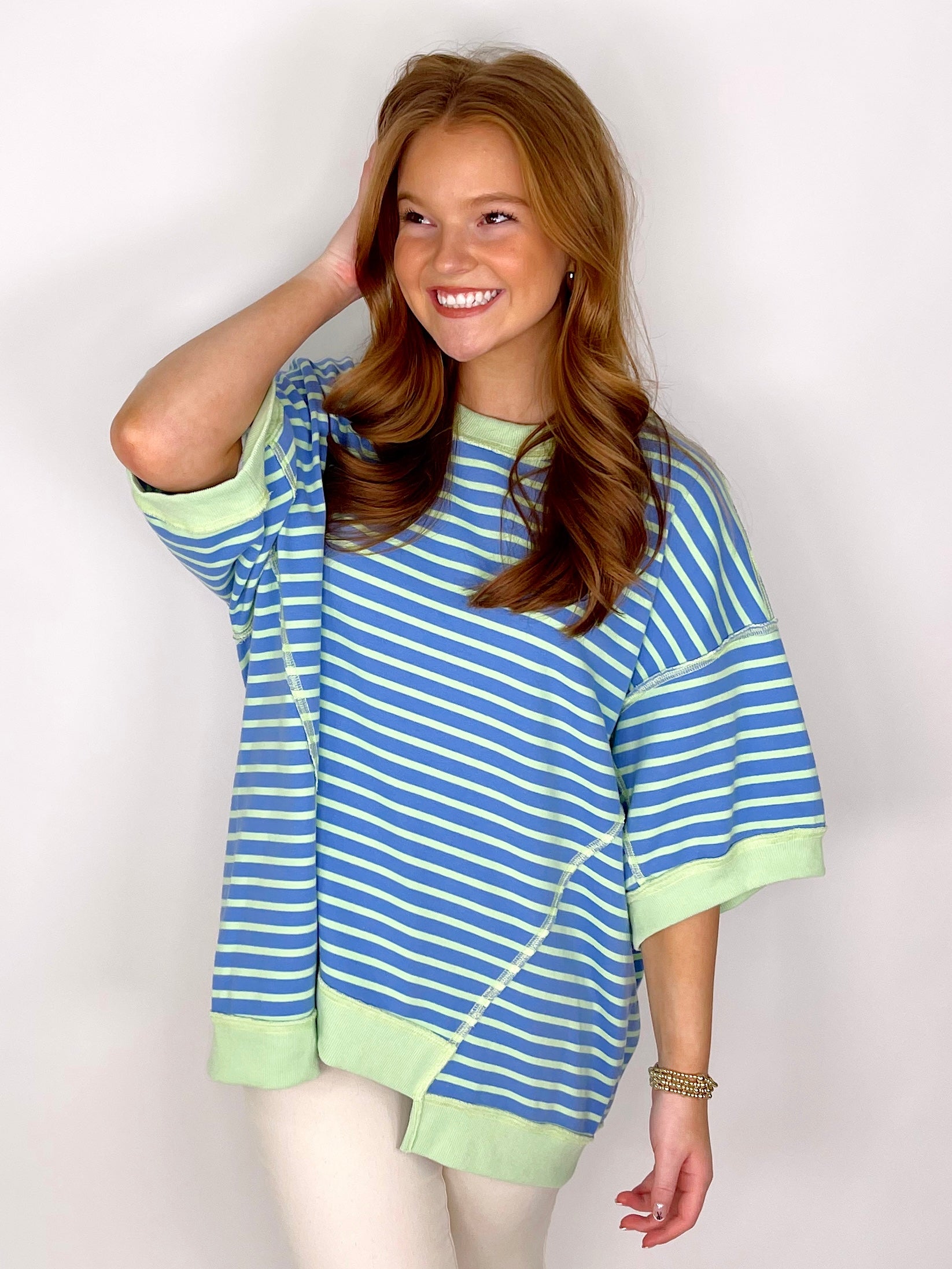 The Michelle Top-Short Sleeves-Fantastic Fawn-The Village Shoppe, Women’s Fashion Boutique, Shop Online and In Store - Located in Muscle Shoals, AL.