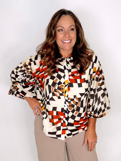 The Katrina Blouse-Blouse-Fate-The Village Shoppe, Women’s Fashion Boutique, Shop Online and In Store - Located in Muscle Shoals, AL.