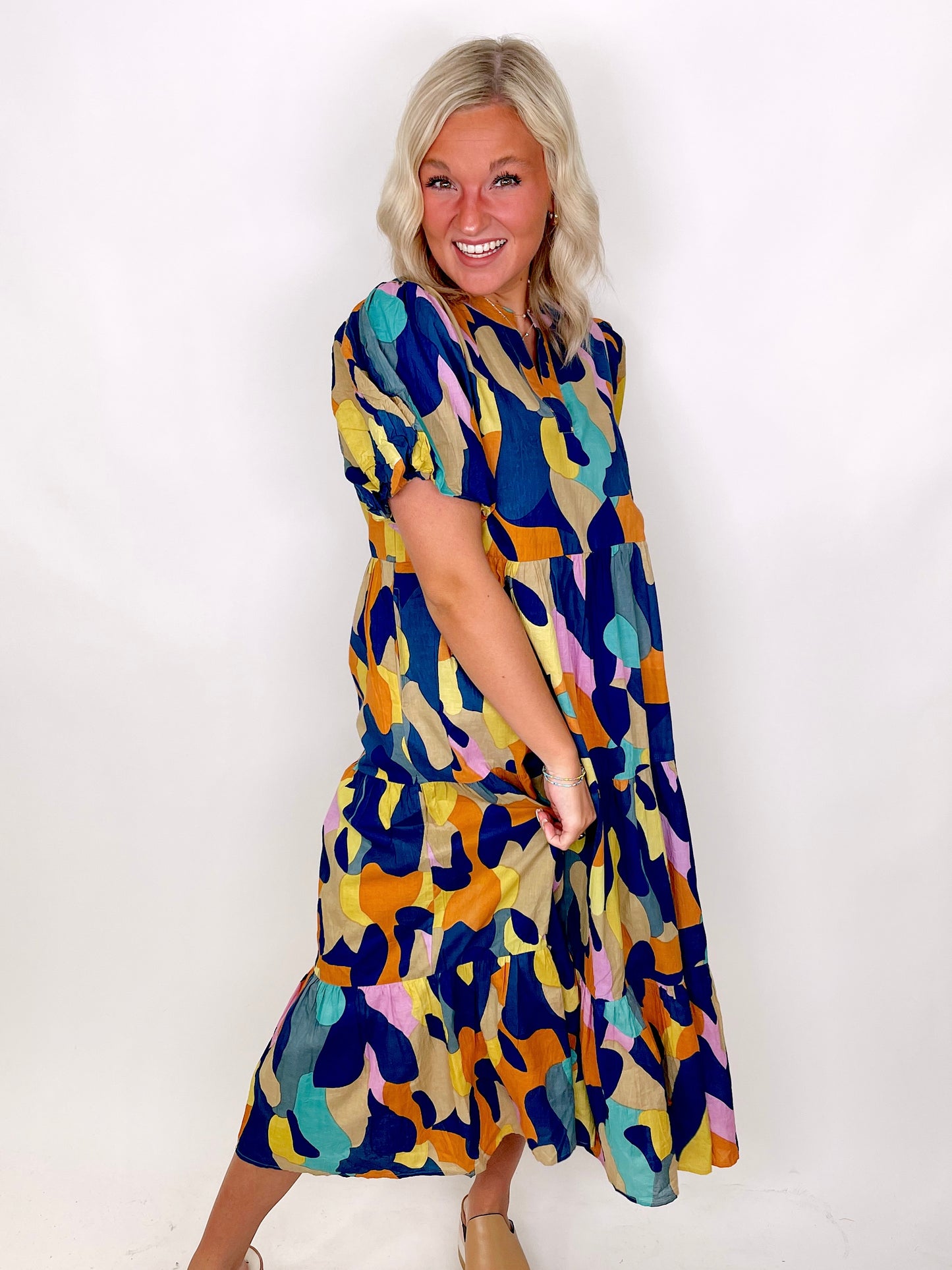 The Faith Midi Dress-Midi Dress-THML-The Village Shoppe, Women’s Fashion Boutique, Shop Online and In Store - Located in Muscle Shoals, AL.