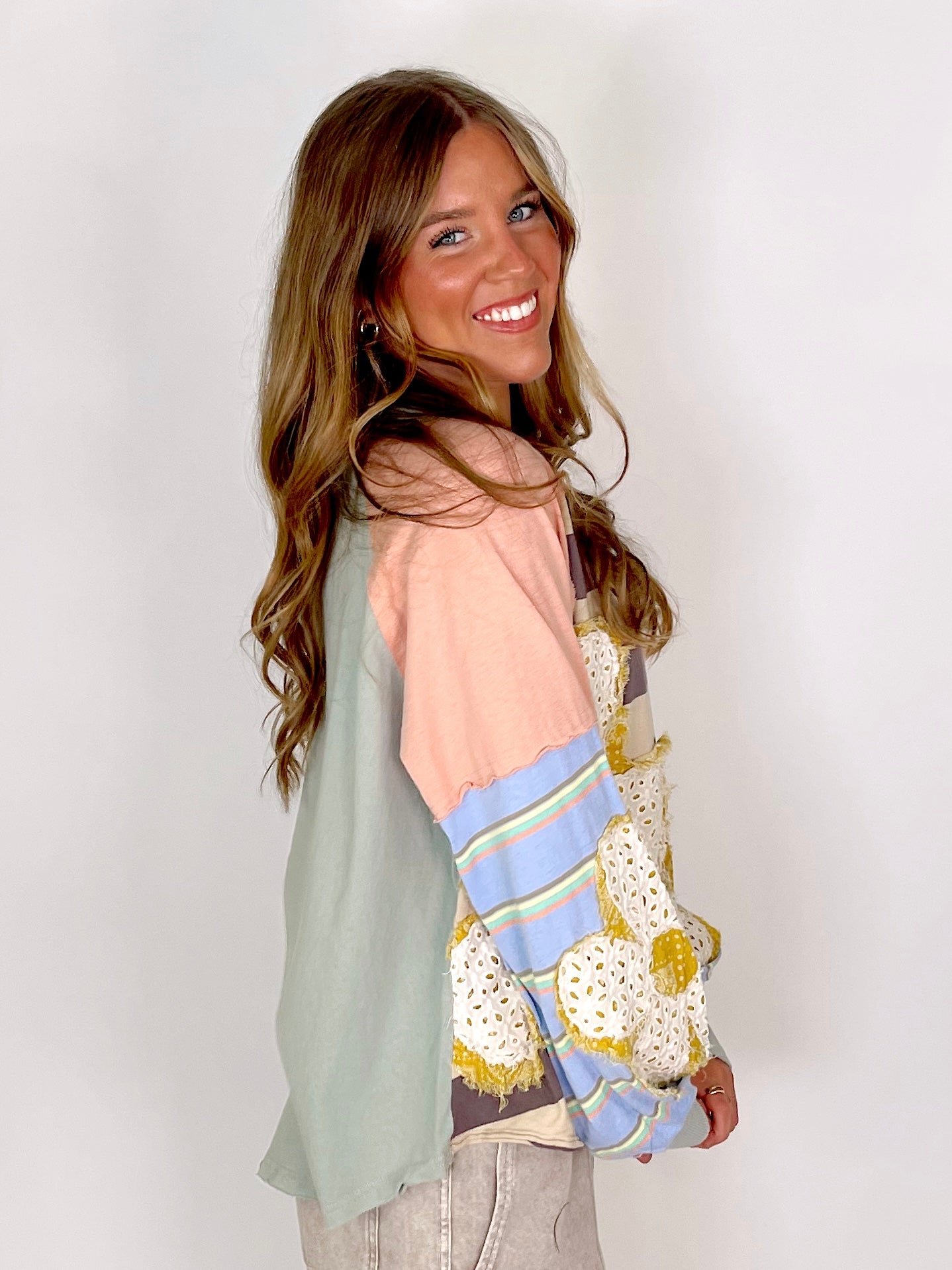 Fresh as a Daisy Top-Long Sleeves-Oli & Hali-The Village Shoppe, Women’s Fashion Boutique, Shop Online and In Store - Located in Muscle Shoals, AL.