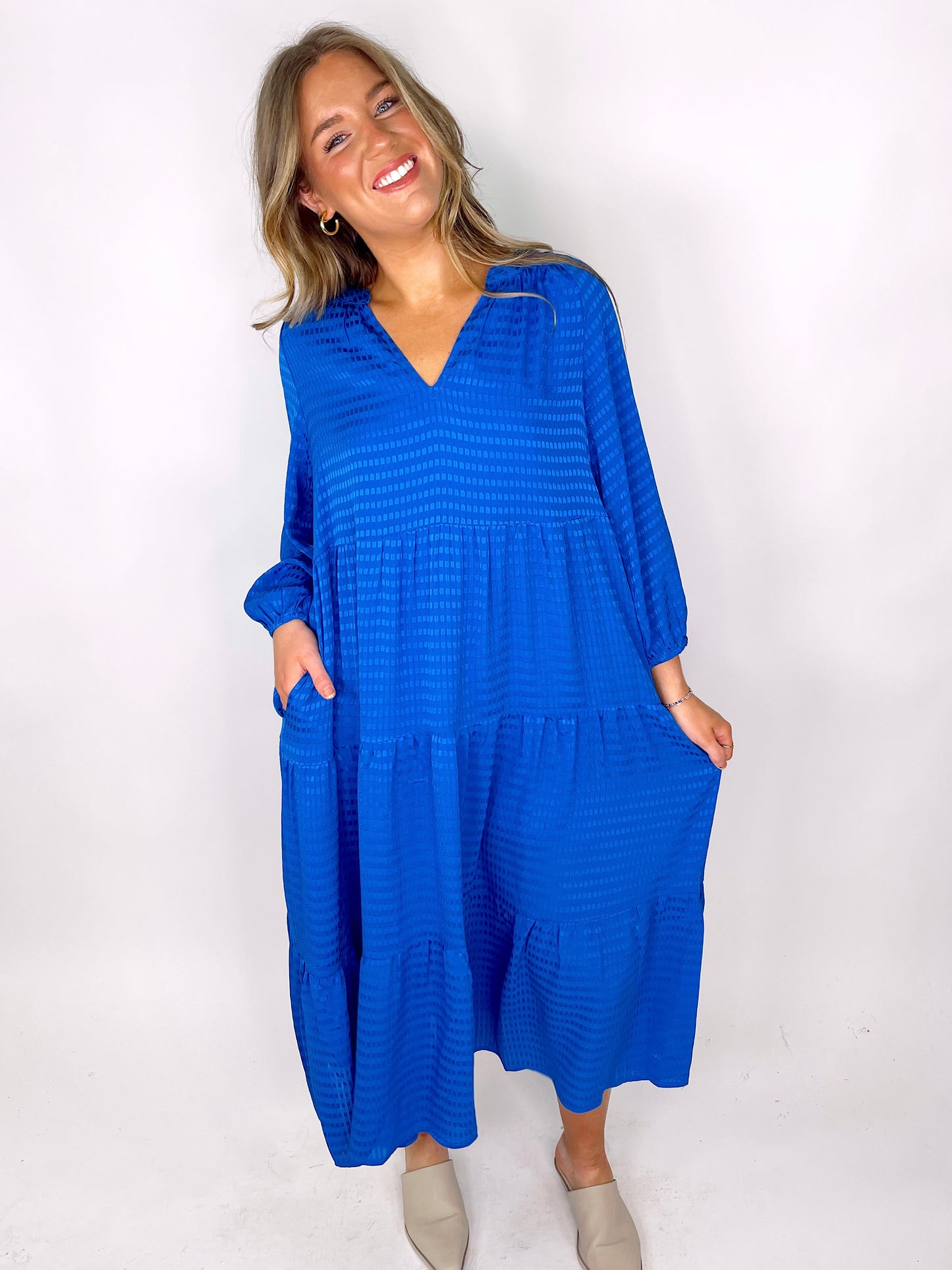 The Shannon Midi Dress-Midi Dress-Entro-The Village Shoppe, Women’s Fashion Boutique, Shop Online and In Store - Located in Muscle Shoals, AL.
