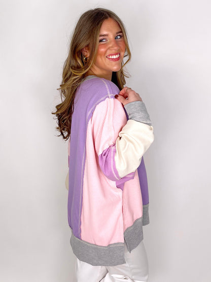 The Amanda Top-Long Sleeves-Peach Love California-The Village Shoppe, Women’s Fashion Boutique, Shop Online and In Store - Located in Muscle Shoals, AL.