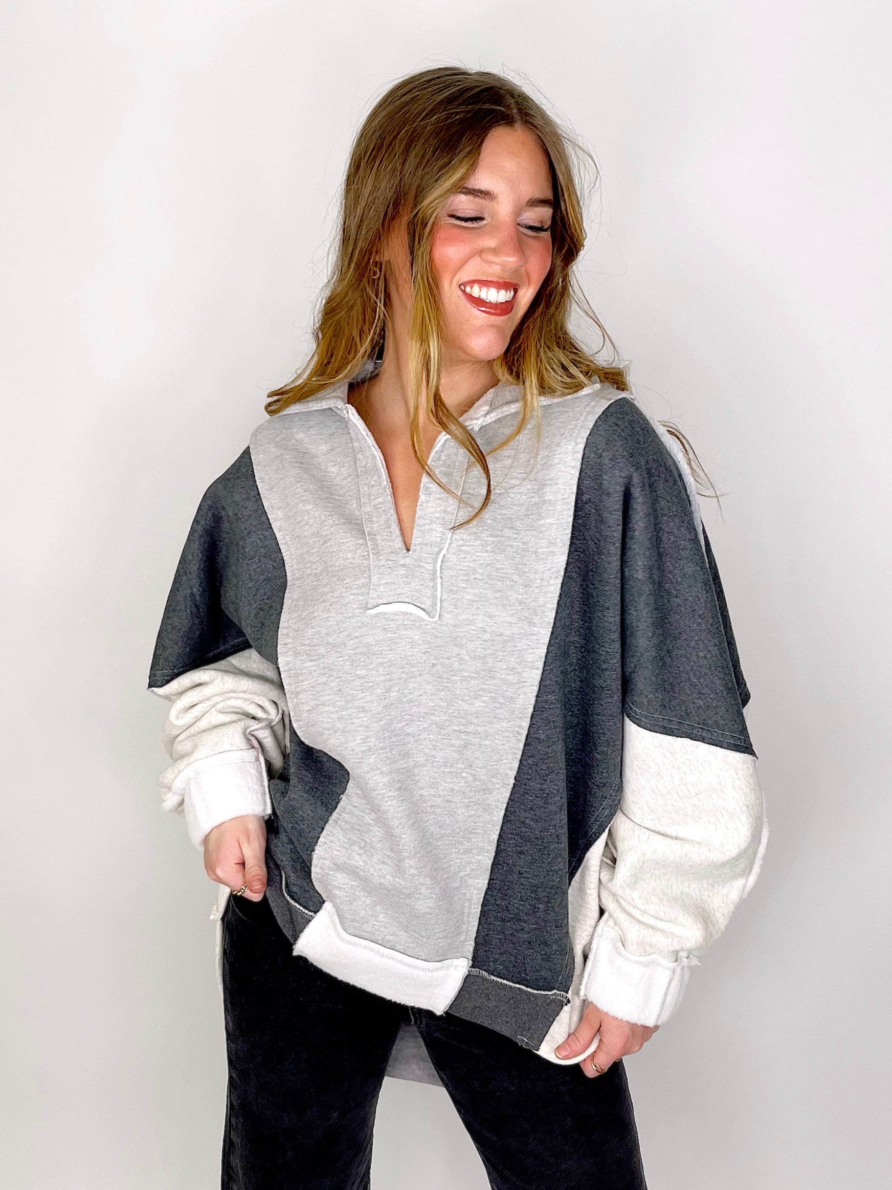 The Abba Sweatshirt-Sweatshirt-Aemi + Co-The Village Shoppe, Women’s Fashion Boutique, Shop Online and In Store - Located in Muscle Shoals, AL.