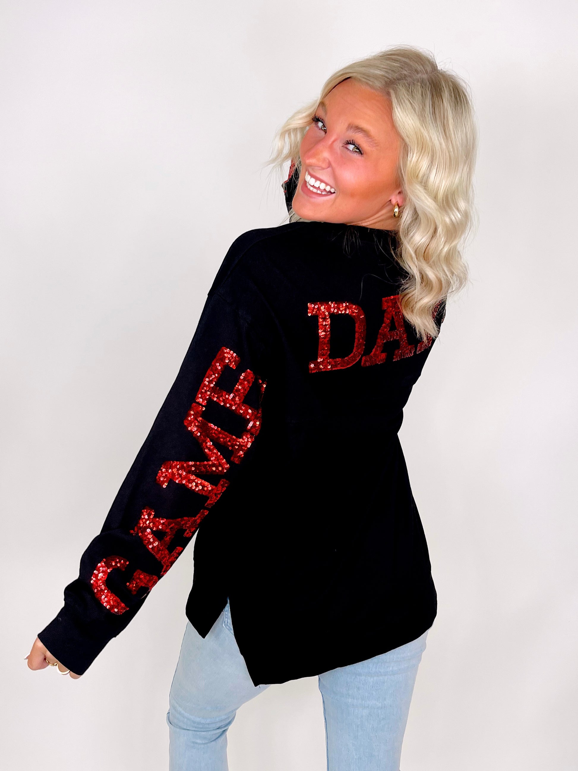 It's Game Day Y'all Tee-Long Sleeves-Fantastic Fawn-The Village Shoppe, Women’s Fashion Boutique, Shop Online and In Store - Located in Muscle Shoals, AL.