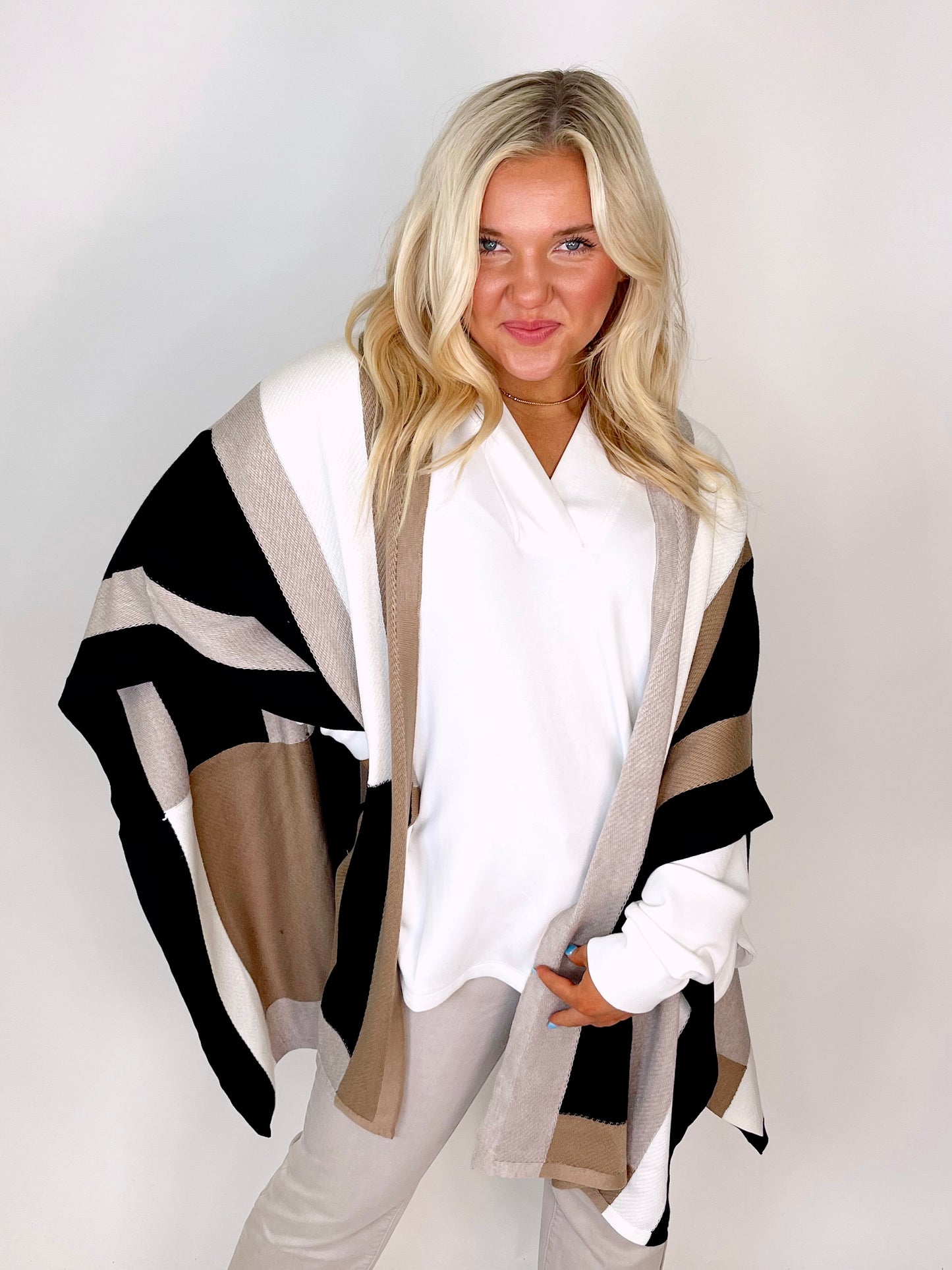 Poncho Cape Sweater | Tribal-Poncho-Tribal-The Village Shoppe, Women’s Fashion Boutique, Shop Online and In Store - Located in Muscle Shoals, AL.