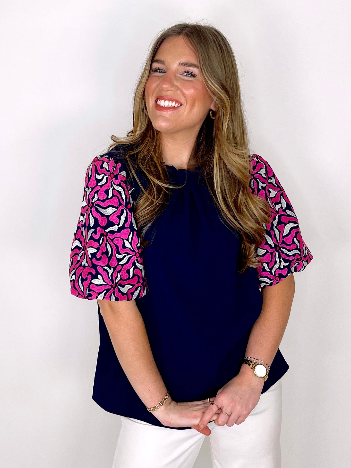 The Allison Top-Short Sleeves-Entro-The Village Shoppe, Women’s Fashion Boutique, Shop Online and In Store - Located in Muscle Shoals, AL.