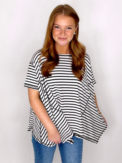 The Tina Top-Short Sleeves-Entro-The Village Shoppe, Women’s Fashion Boutique, Shop Online and In Store - Located in Muscle Shoals, AL.