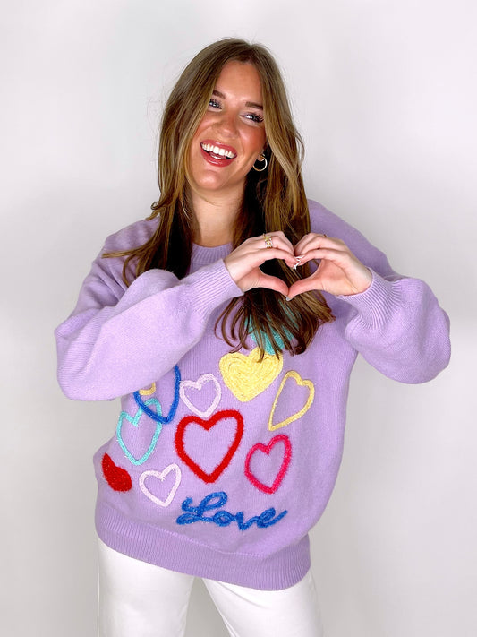 Love on the Brain Sweater-Sweaters-Entro-The Village Shoppe, Women’s Fashion Boutique, Shop Online and In Store - Located in Muscle Shoals, AL.