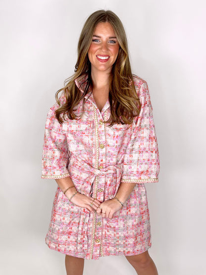 The London Belted Shirt Dress-Jackets-Easel-The Village Shoppe, Women’s Fashion Boutique, Shop Online and In Store - Located in Muscle Shoals, AL.