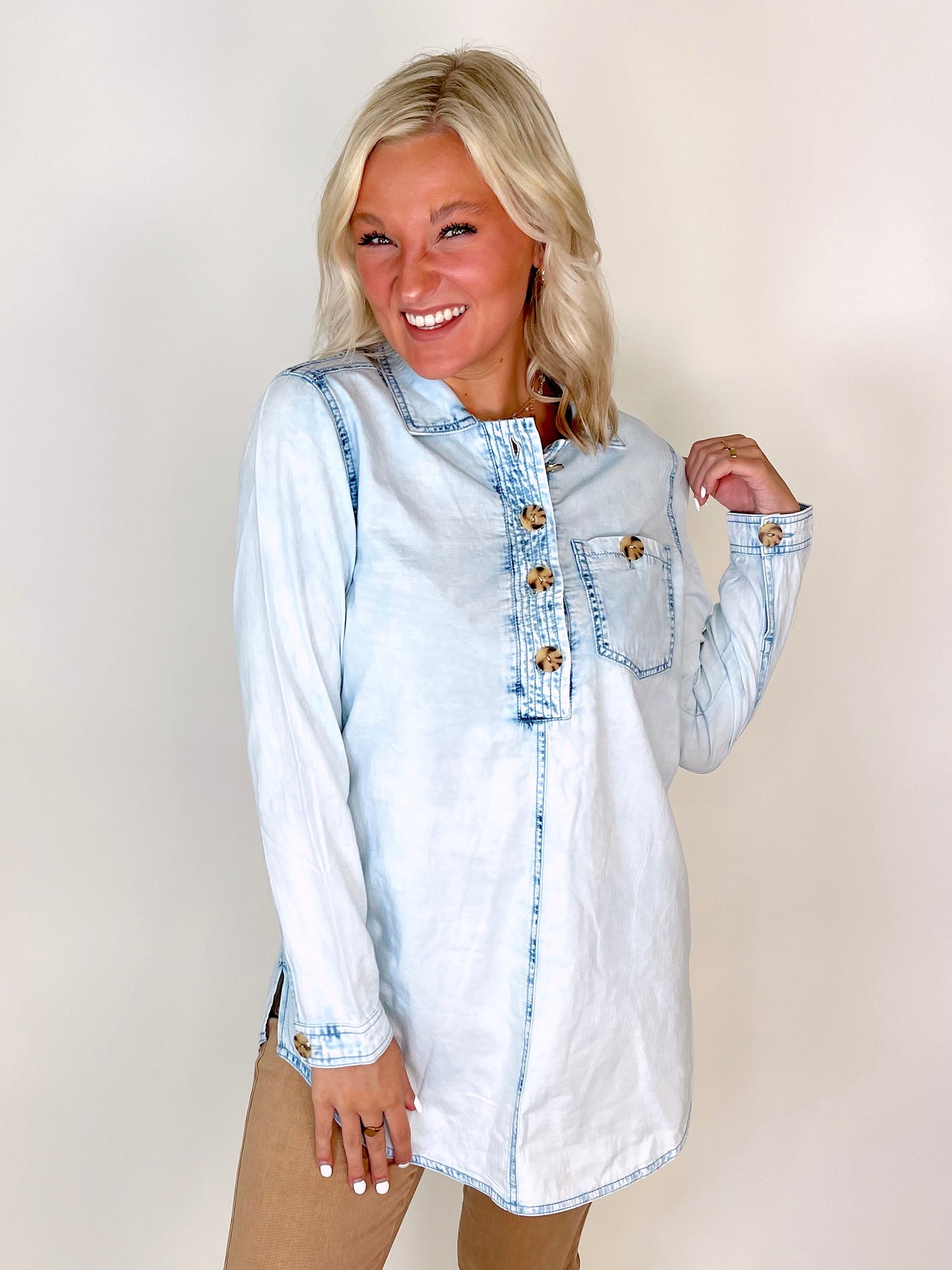 The Delilah Button Down | Tribal-Button-Ups-Tribal-The Village Shoppe, Women’s Fashion Boutique, Shop Online and In Store - Located in Muscle Shoals, AL.