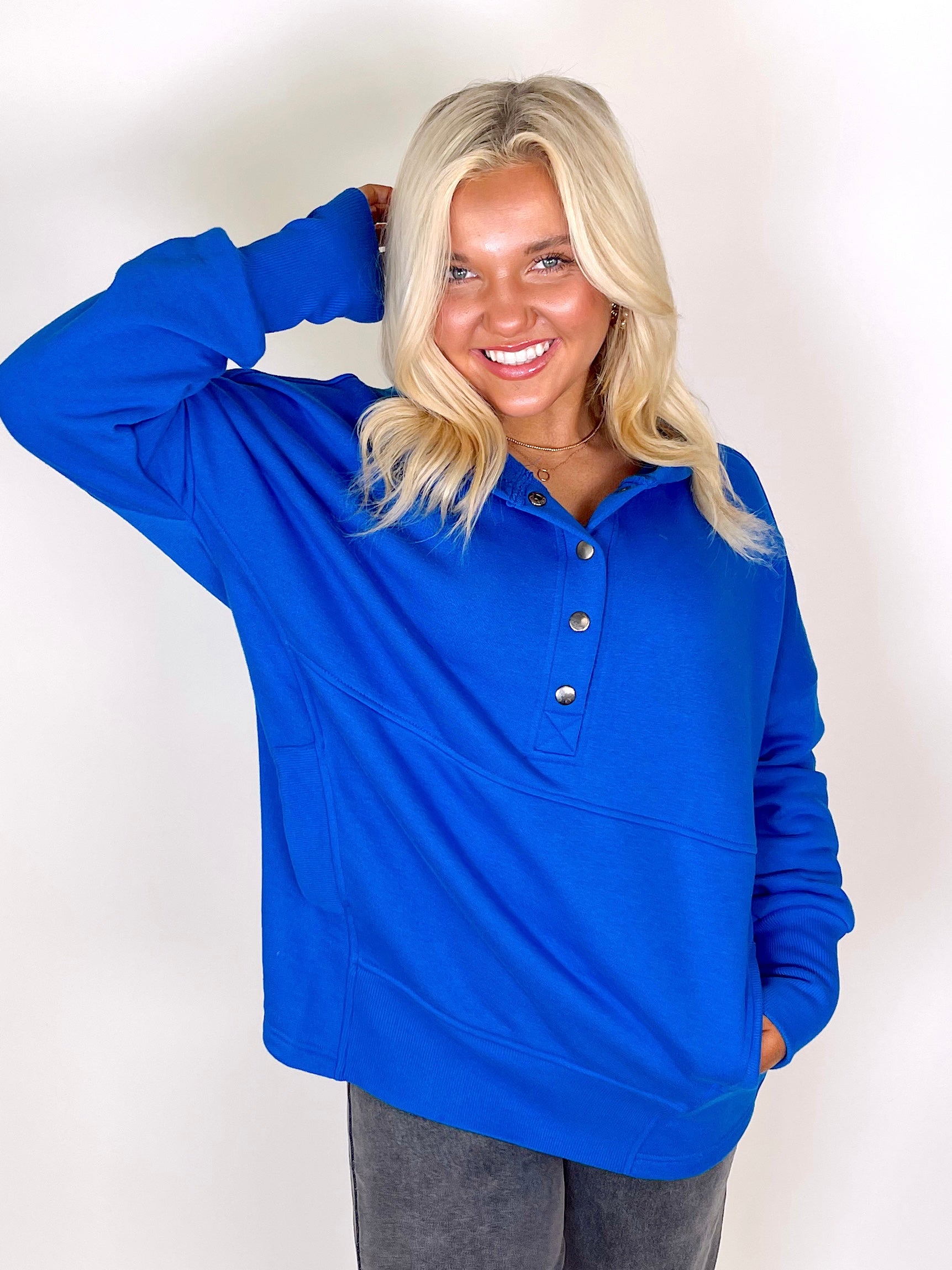 The Alexandra Pullover | DOORBUSTER-Pullover-Zenana-The Village Shoppe, Women’s Fashion Boutique, Shop Online and In Store - Located in Muscle Shoals, AL.