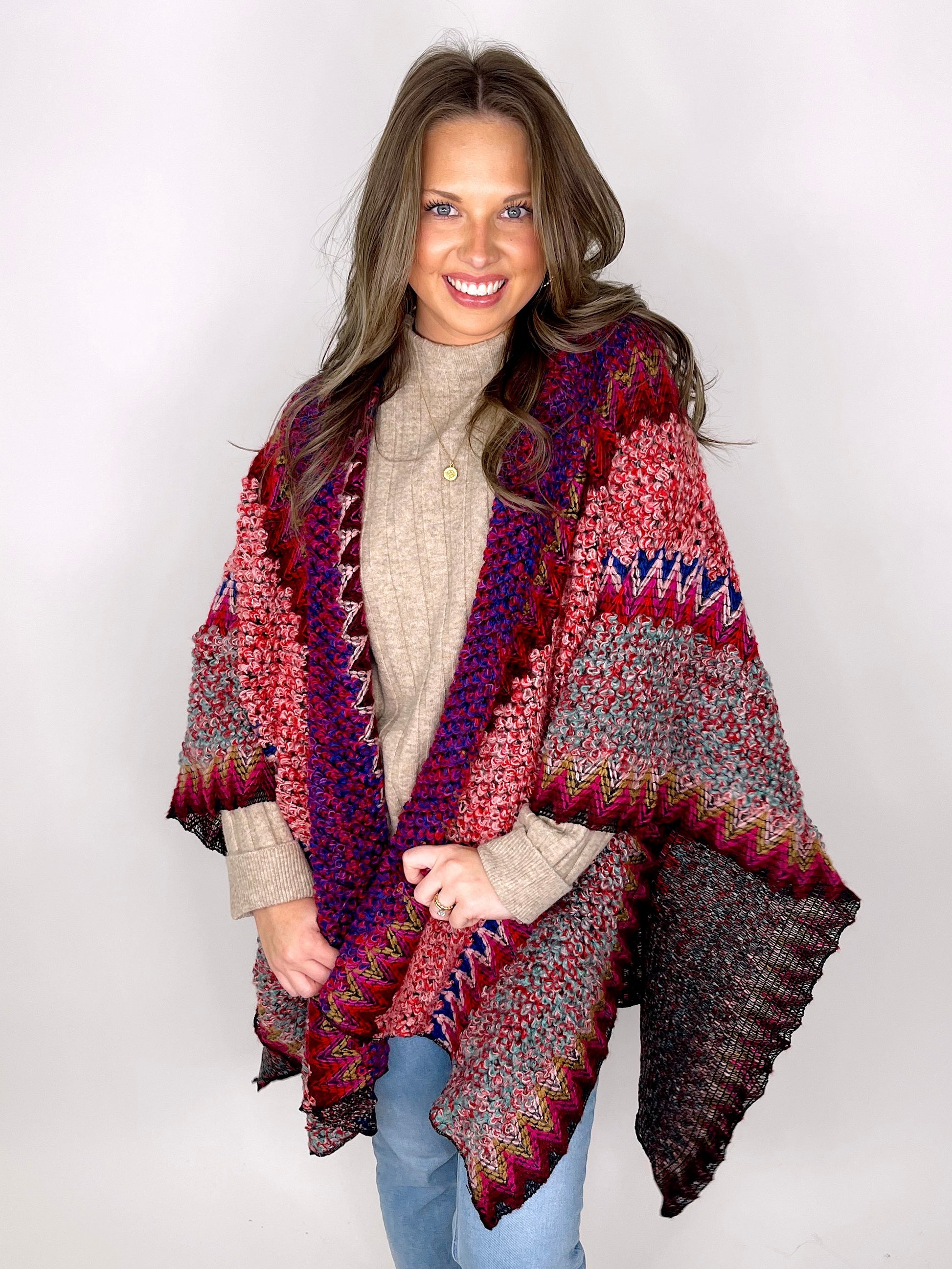 The Dora Cape-Poncho-Shiraleah-The Village Shoppe, Women’s Fashion Boutique, Shop Online and In Store - Located in Muscle Shoals, AL.