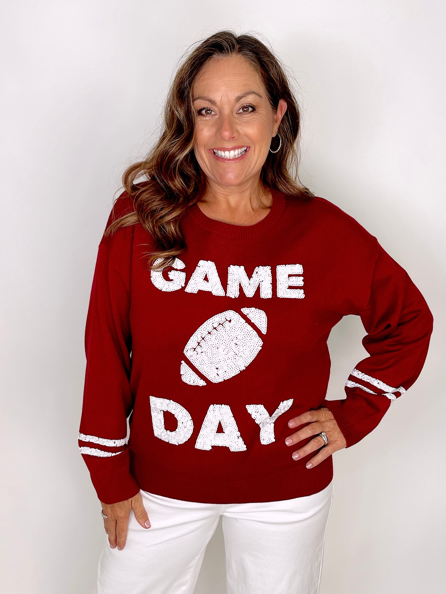 Classy Until Kickoff Sweater-Sweaters-Why Dress-The Village Shoppe, Women’s Fashion Boutique, Shop Online and In Store - Located in Muscle Shoals, AL.