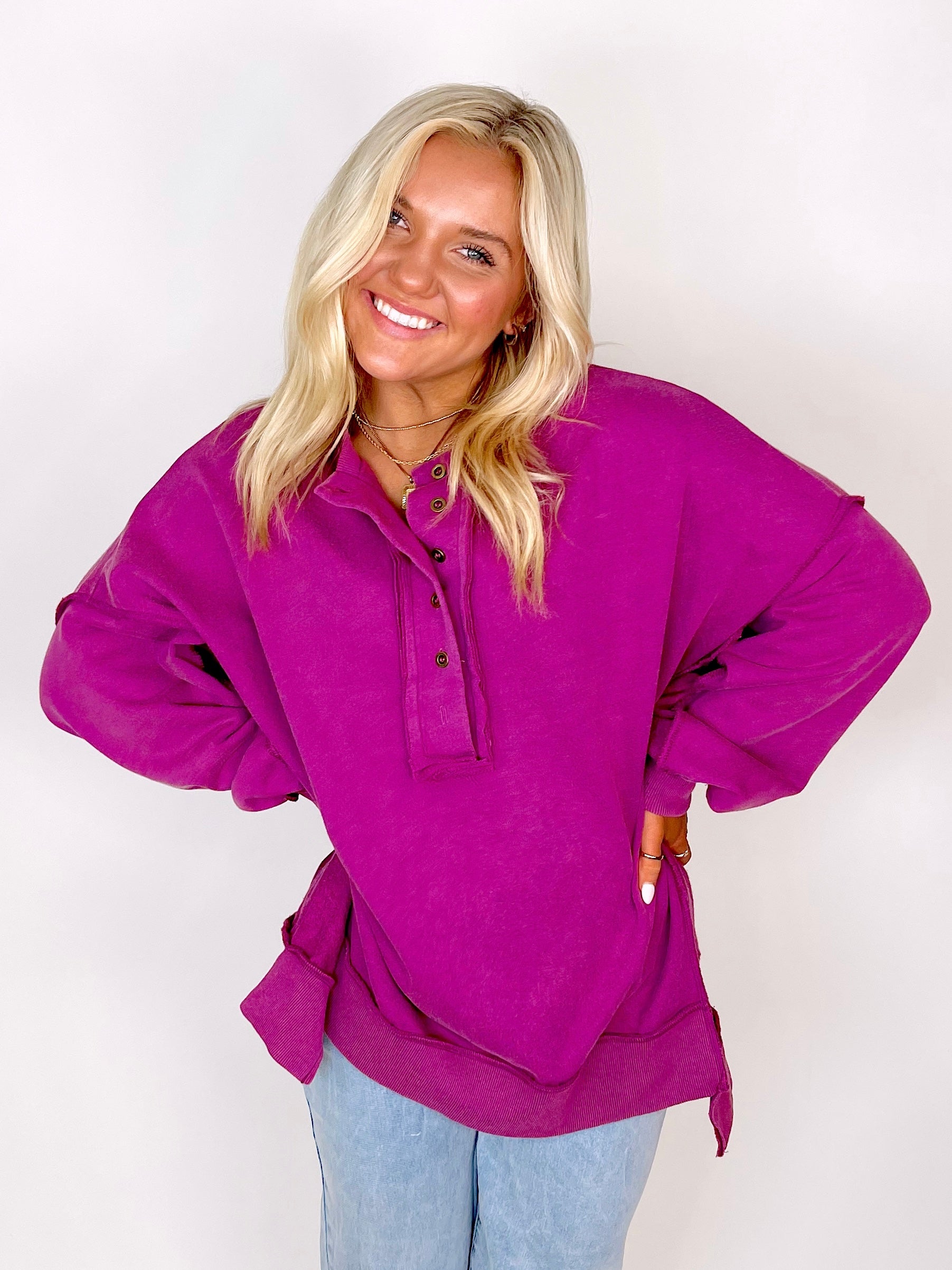 The Maren Sweatshirt-Sweatshirt-Peach Love California-The Village Shoppe, Women’s Fashion Boutique, Shop Online and In Store - Located in Muscle Shoals, AL.