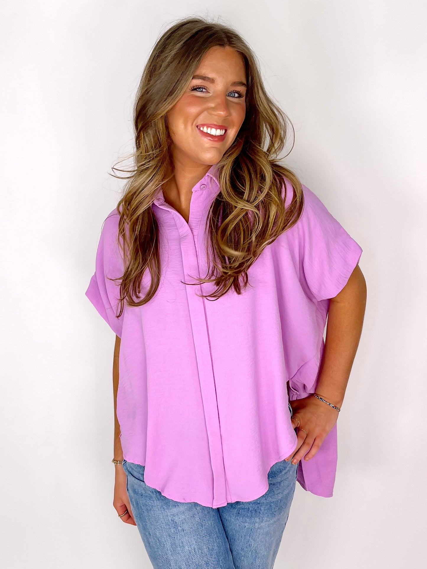 The Emory Blouse-Short Sleeves-Bucketlist-The Village Shoppe, Women’s Fashion Boutique, Shop Online and In Store - Located in Muscle Shoals, AL.