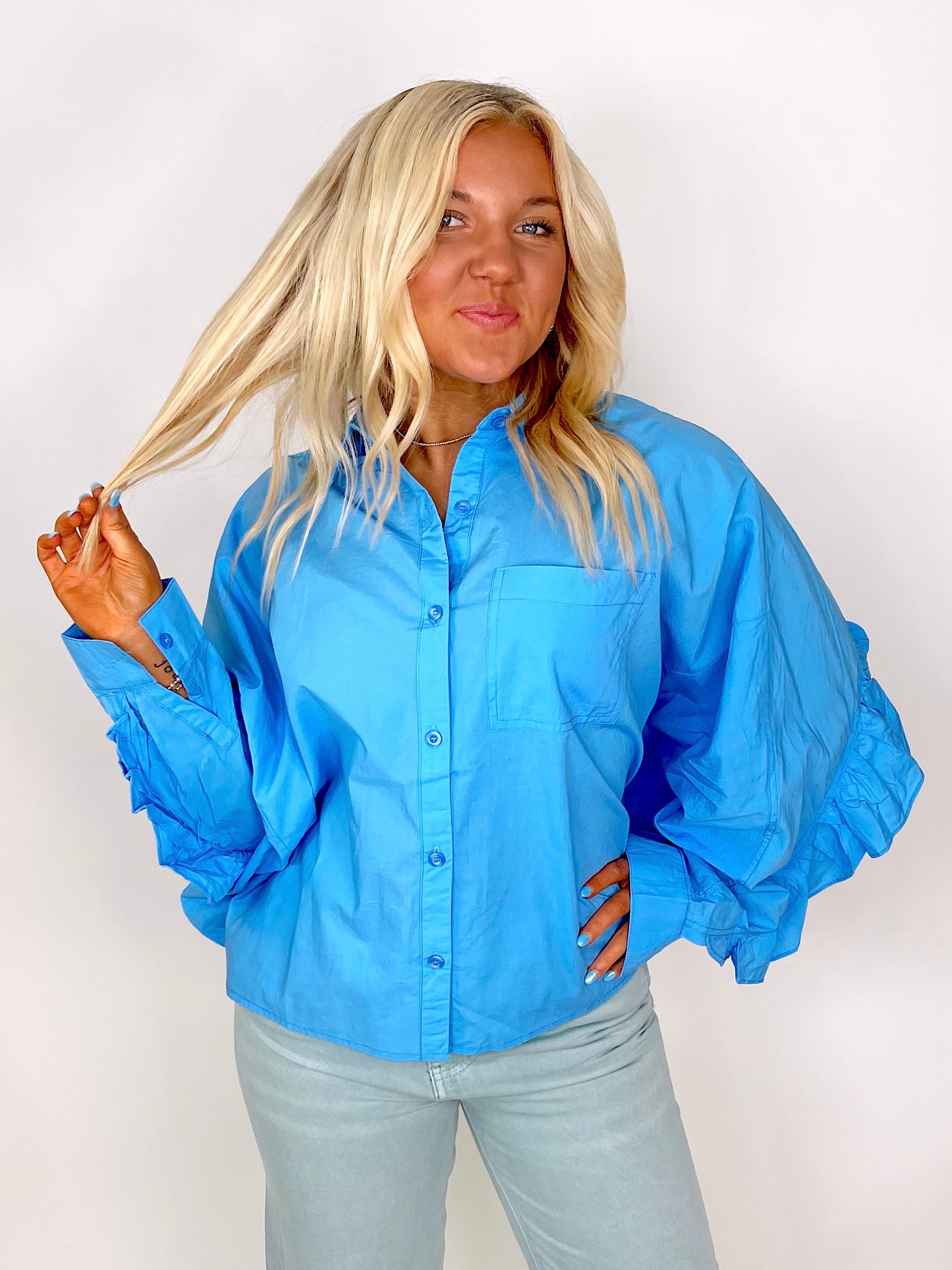 The Laura Blouse-Blouse-Easel-The Village Shoppe, Women’s Fashion Boutique, Shop Online and In Store - Located in Muscle Shoals, AL.