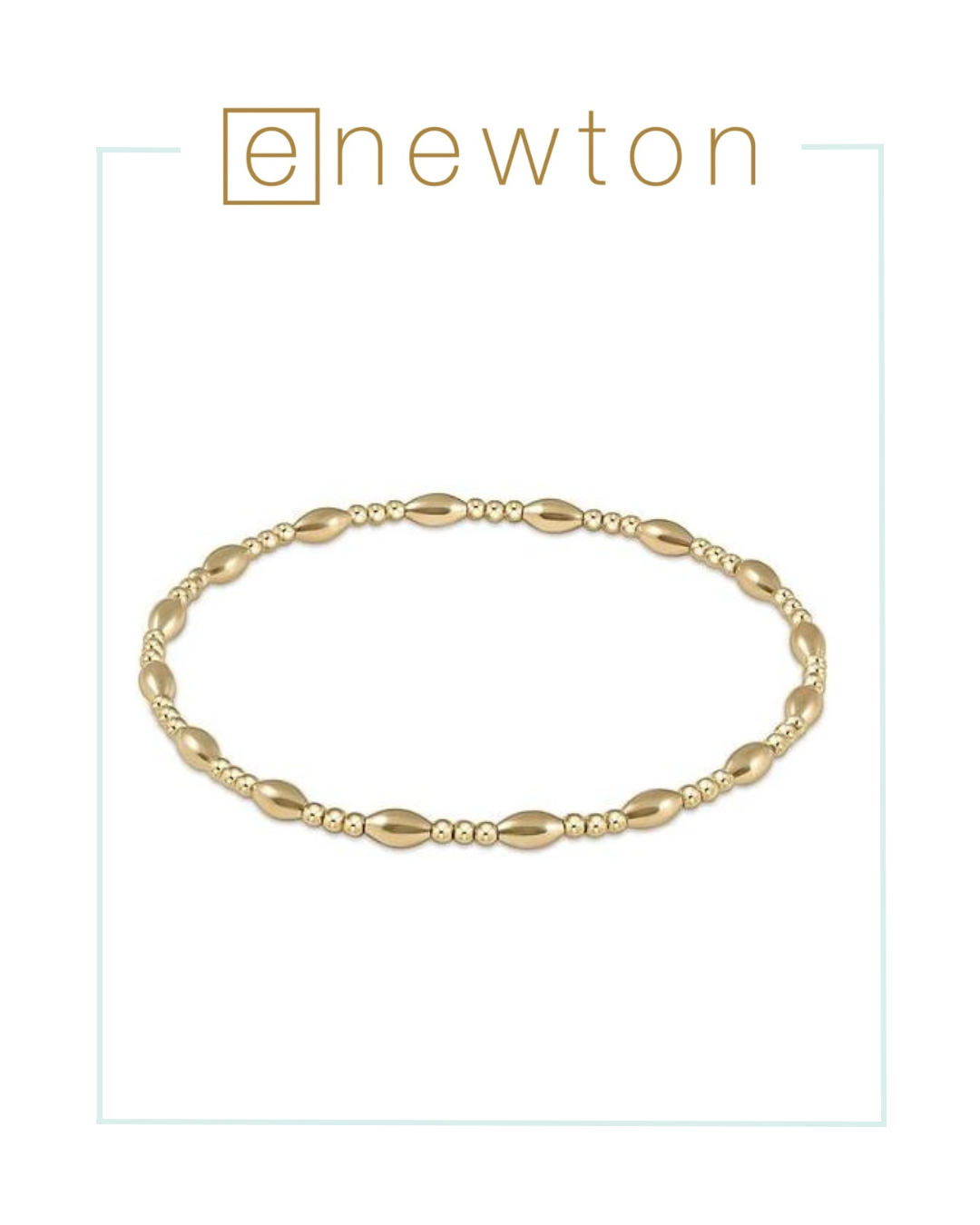 E Newton Harmony Sincerity Pattern 2mm Bead Bracelet - Gold-Bracelets-ENEWTON-The Village Shoppe, Women’s Fashion Boutique, Shop Online and In Store - Located in Muscle Shoals, AL.