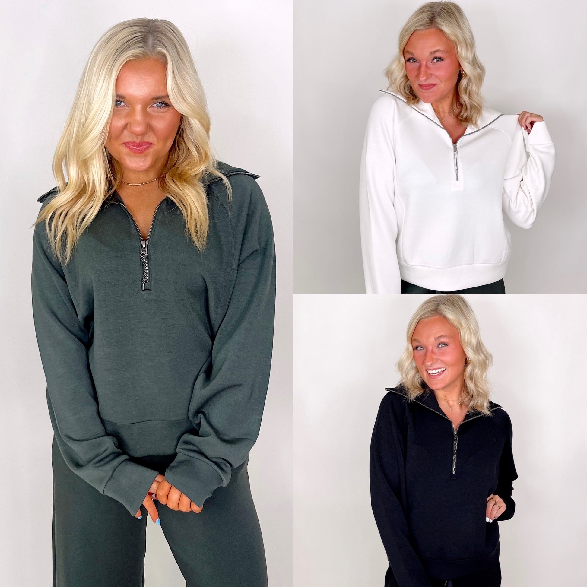 Spanx AirEssentials Half Zip-Long Sleeves-Spanx-The Village Shoppe, Women’s Fashion Boutique, Shop Online and In Store - Located in Muscle Shoals, AL.