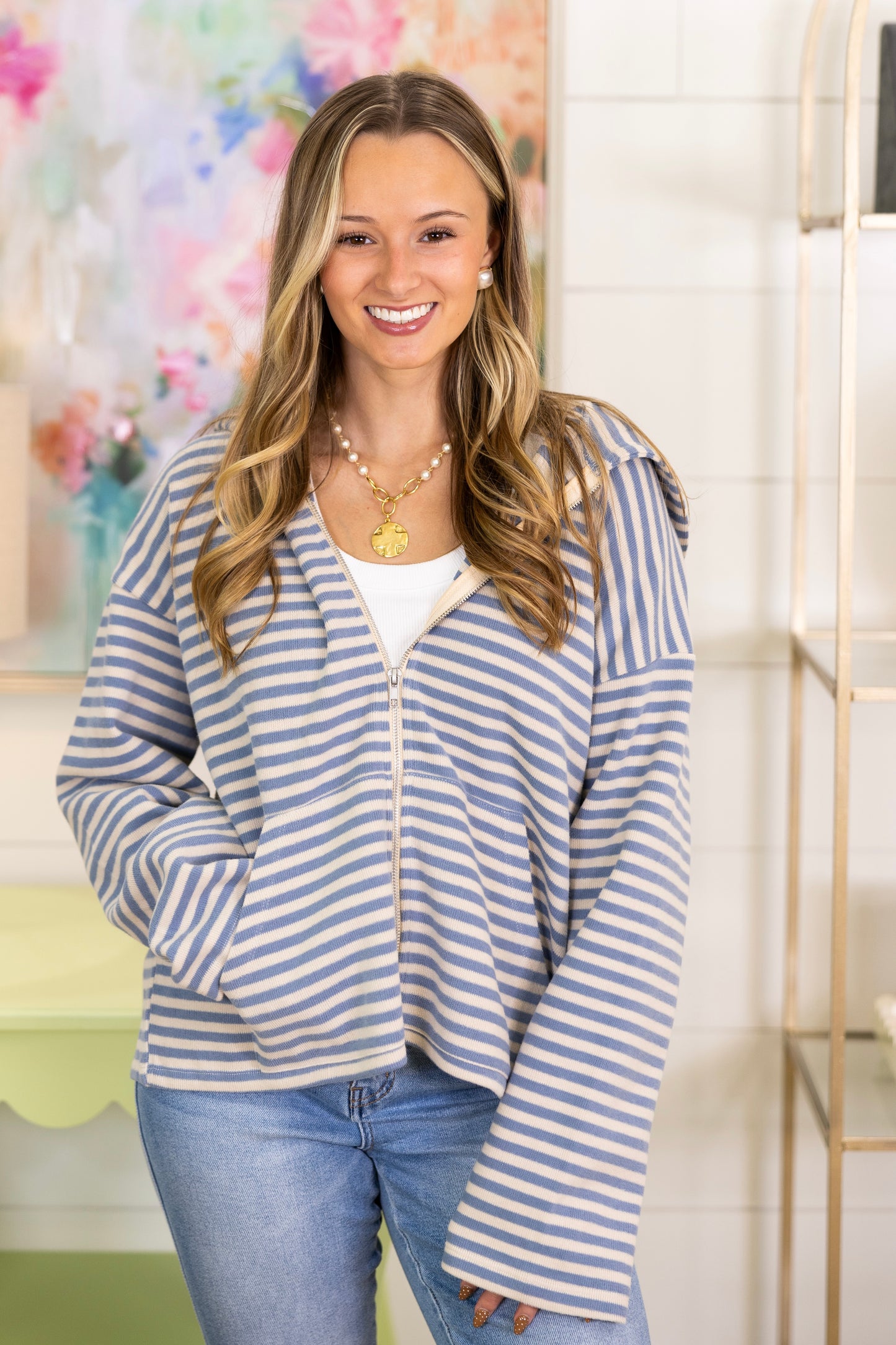 Set Sail Zip-Up-Jackets-Wishlist-The Village Shoppe, Women’s Fashion Boutique, Shop Online and In Store - Located in Muscle Shoals, AL.