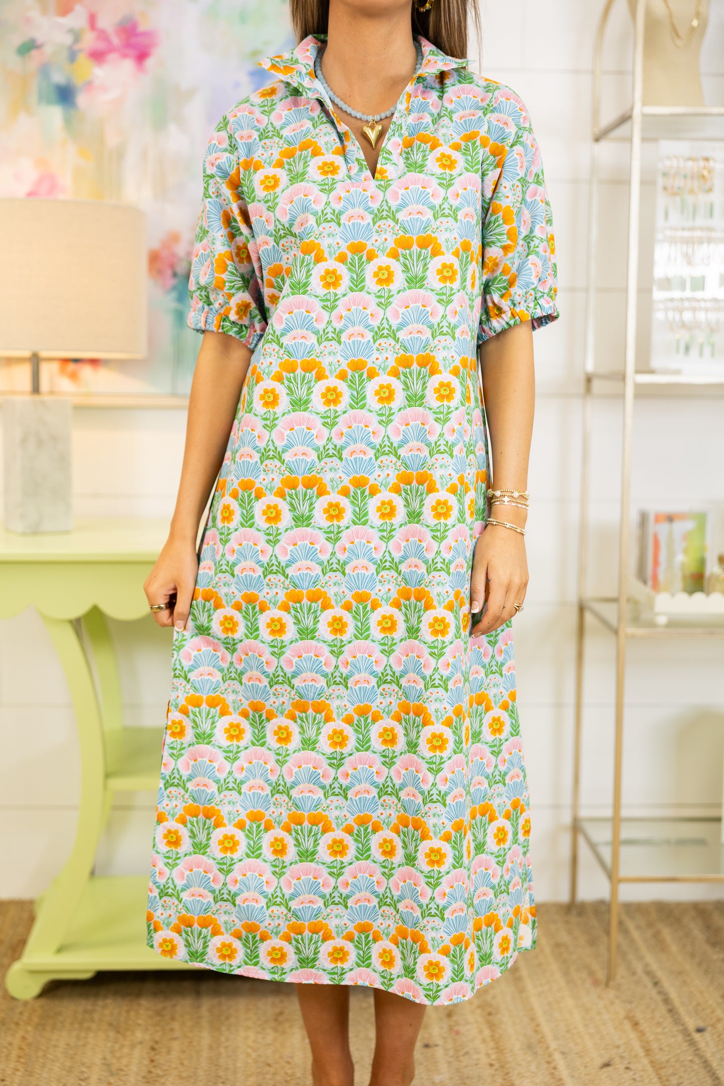 Garden Party Midi Dress | Adrienne-Midi Dress-Adrienne-The Village Shoppe, Women’s Fashion Boutique, Shop Online and In Store - Located in Muscle Shoals, AL.
