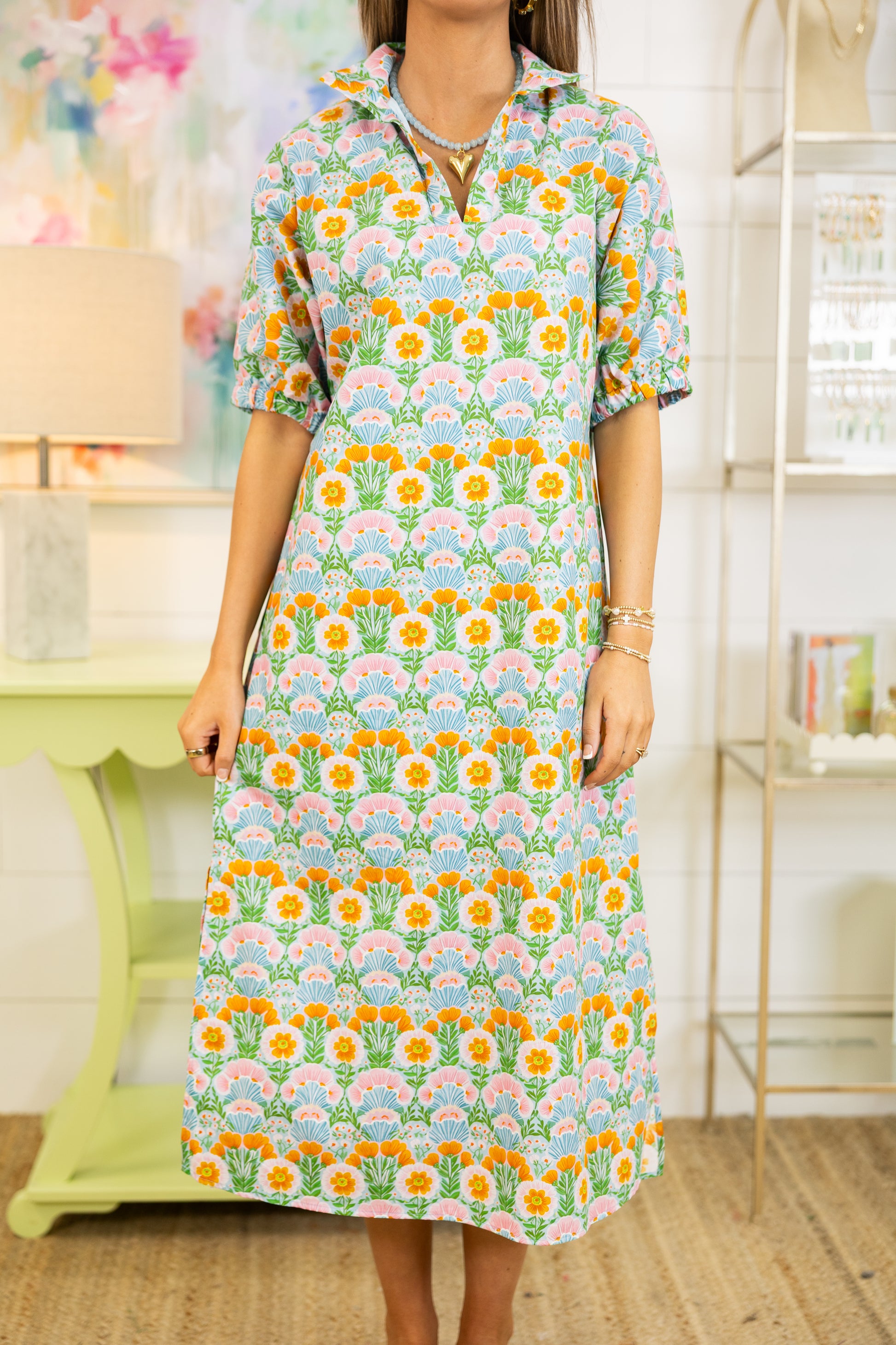 Garden Party Midi Dress | Adrienne-Midi Dress-Adrienne-The Village Shoppe, Women’s Fashion Boutique, Shop Online and In Store - Located in Muscle Shoals, AL.