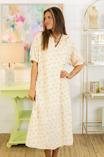 The Honey Drop Haven Midi Dress | Adrienne-Midi Dress-Adrienne-The Village Shoppe, Women’s Fashion Boutique, Shop Online and In Store - Located in Muscle Shoals, AL.