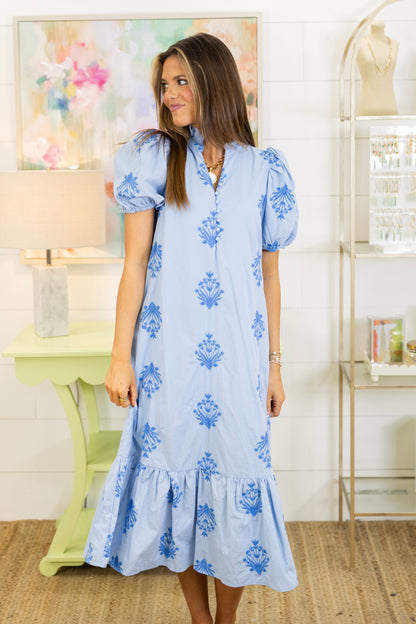 Sunny Saturdays Midi Dress-Midi Dress-Entro-The Village Shoppe, Women’s Fashion Boutique, Shop Online and In Store - Located in Muscle Shoals, AL.