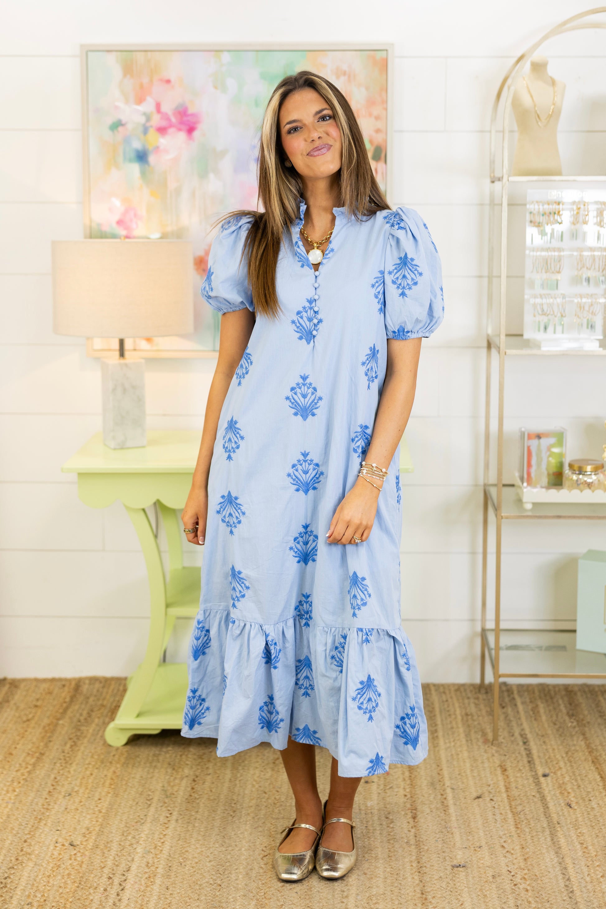 Sunny Saturdays Midi Dress-Midi Dress-Entro-The Village Shoppe, Women’s Fashion Boutique, Shop Online and In Store - Located in Muscle Shoals, AL.