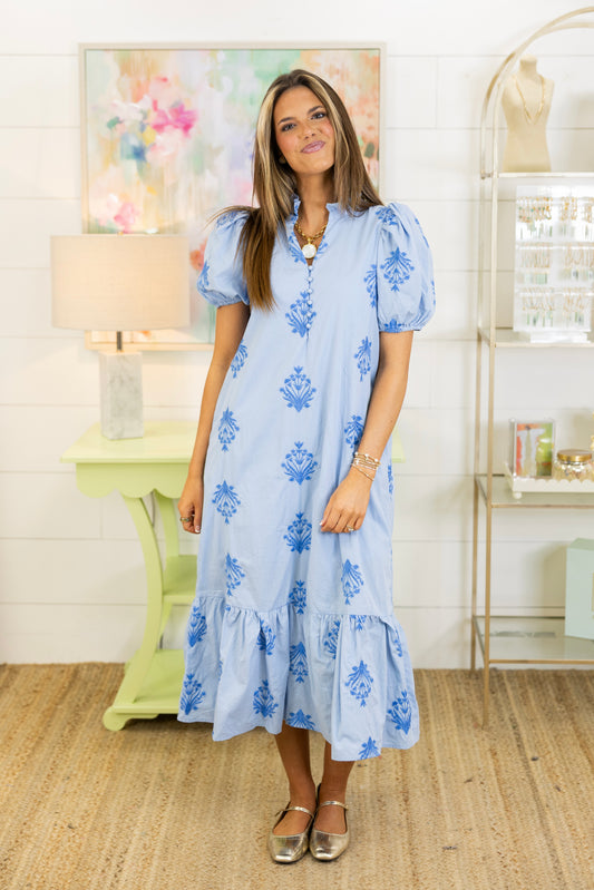 knee length dresses for ladies The House Dress | 100% Cotton Maternity & Nursing-Friendly