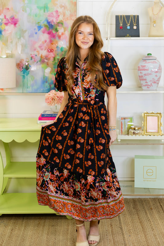 The Ellie Midi Dress-Midi Dress-Entro-The Village Shoppe, Women’s Fashion Boutique, Shop Online and In Store - Located in Muscle Shoals, AL.