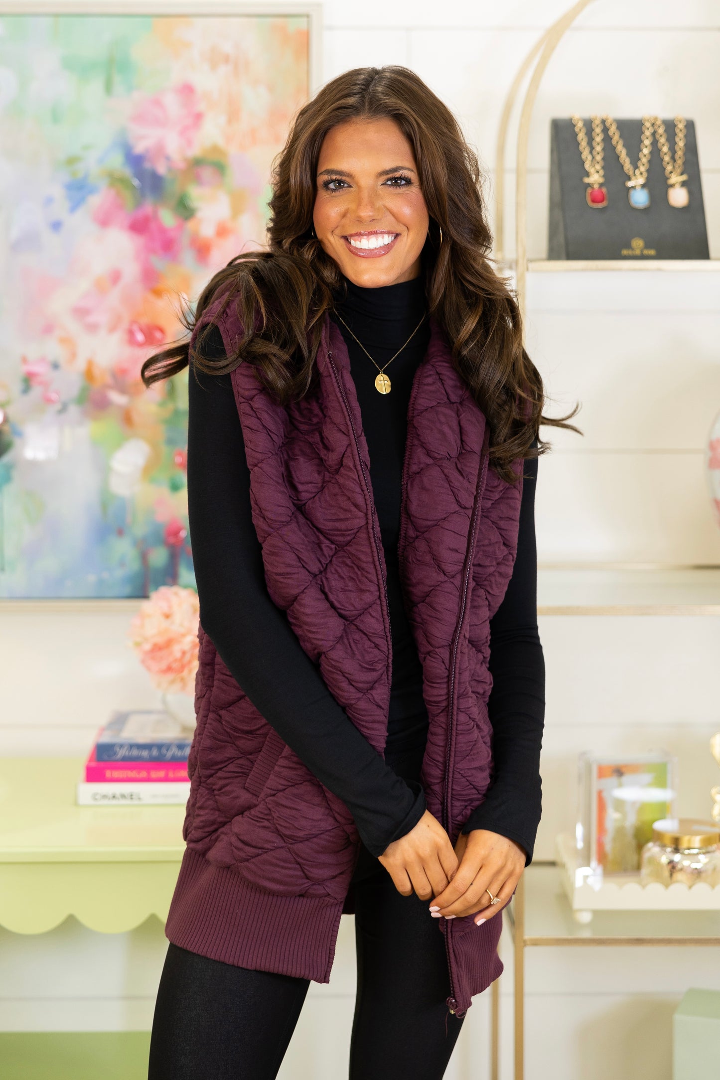 The Winslet Quilted Vest-Vest-Mono B-The Village Shoppe, Women’s Fashion Boutique, Shop Online and In Store - Located in Muscle Shoals, AL.