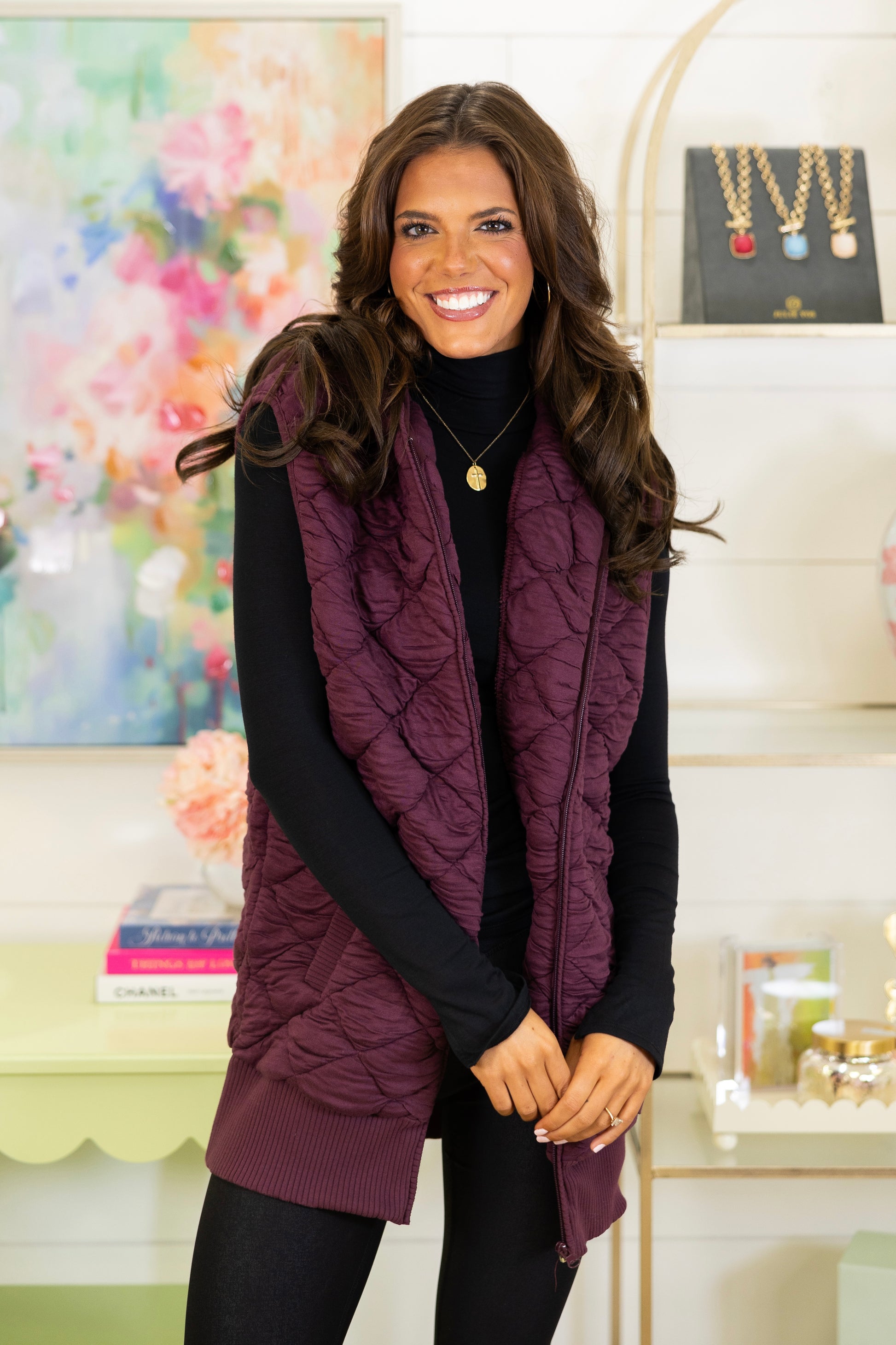 The Winslet Quilted Vest-Vest-Mono B-The Village Shoppe, Women’s Fashion Boutique, Shop Online and In Store - Located in Muscle Shoals, AL.